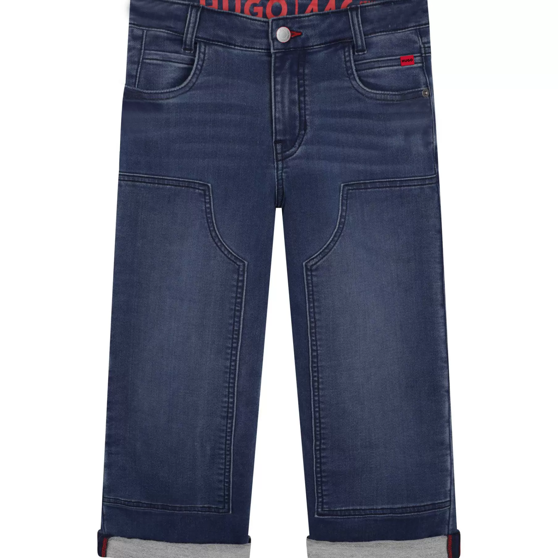 Garçon HUGO Jean Large En Coton Melange