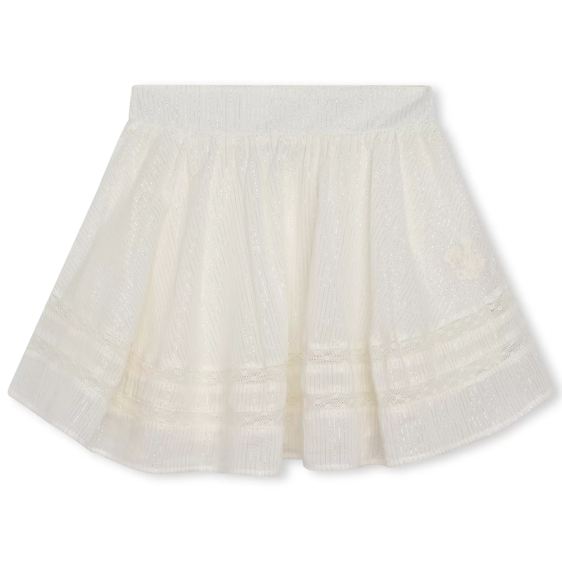 Fille ZADIG & VOLTAIRE Jupe A Rayures Avec Dentelle