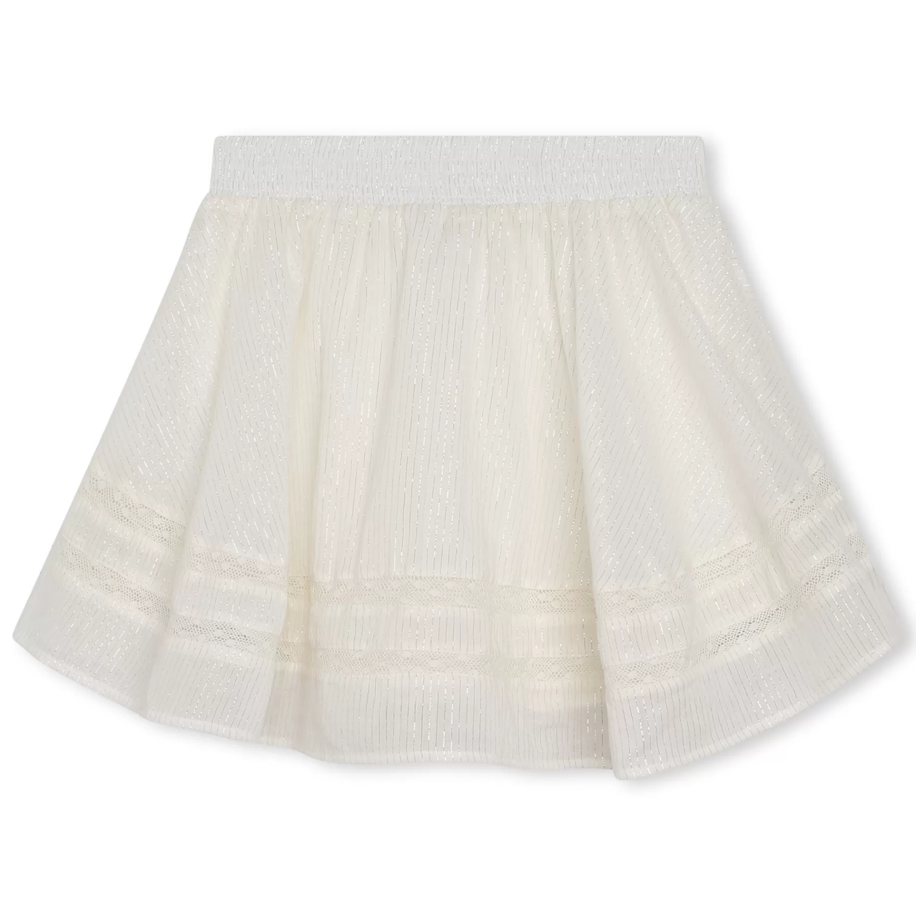 Fille ZADIG & VOLTAIRE Jupe A Rayures Avec Dentelle