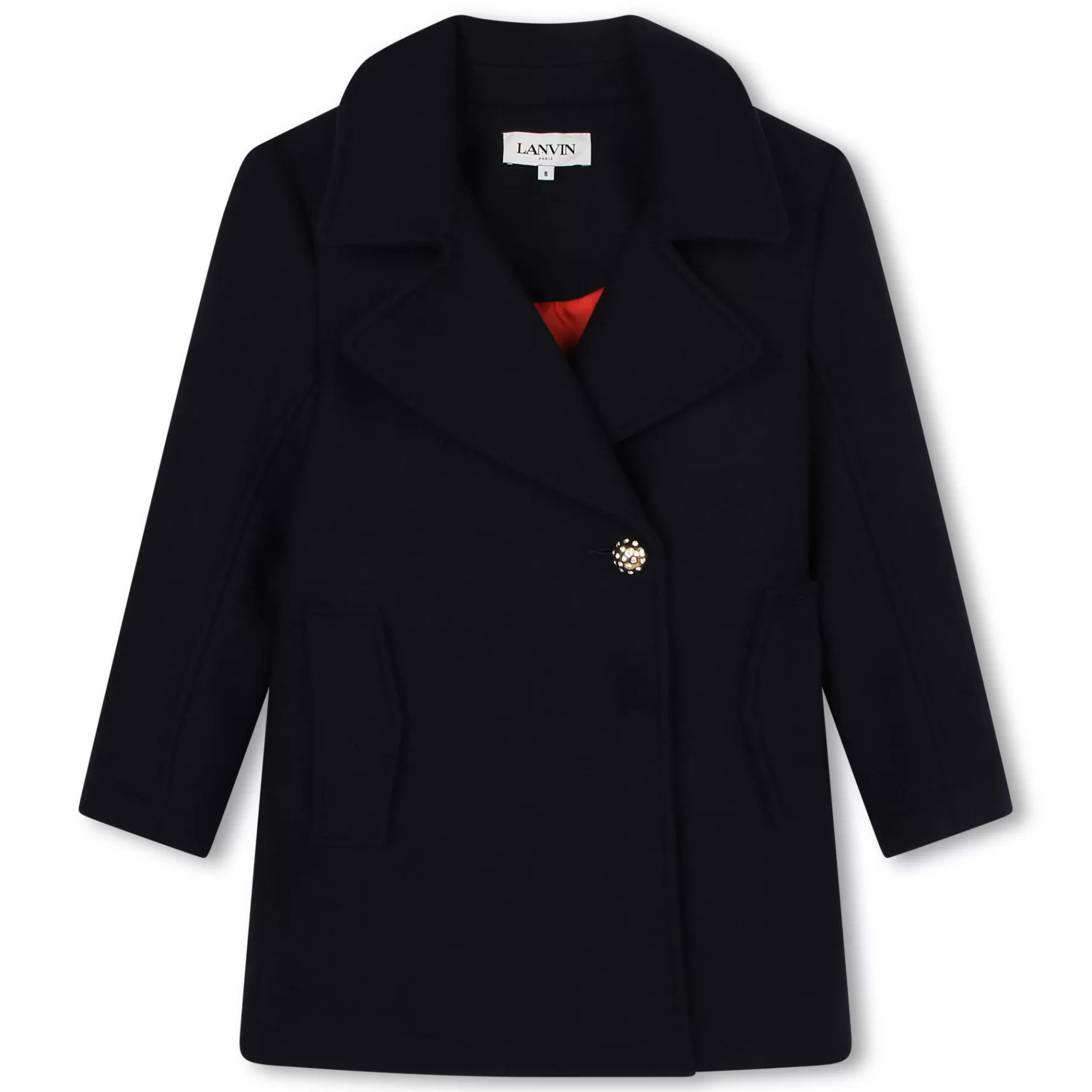 Fille LANVIN Manteau Mi-Long Drap De Laine