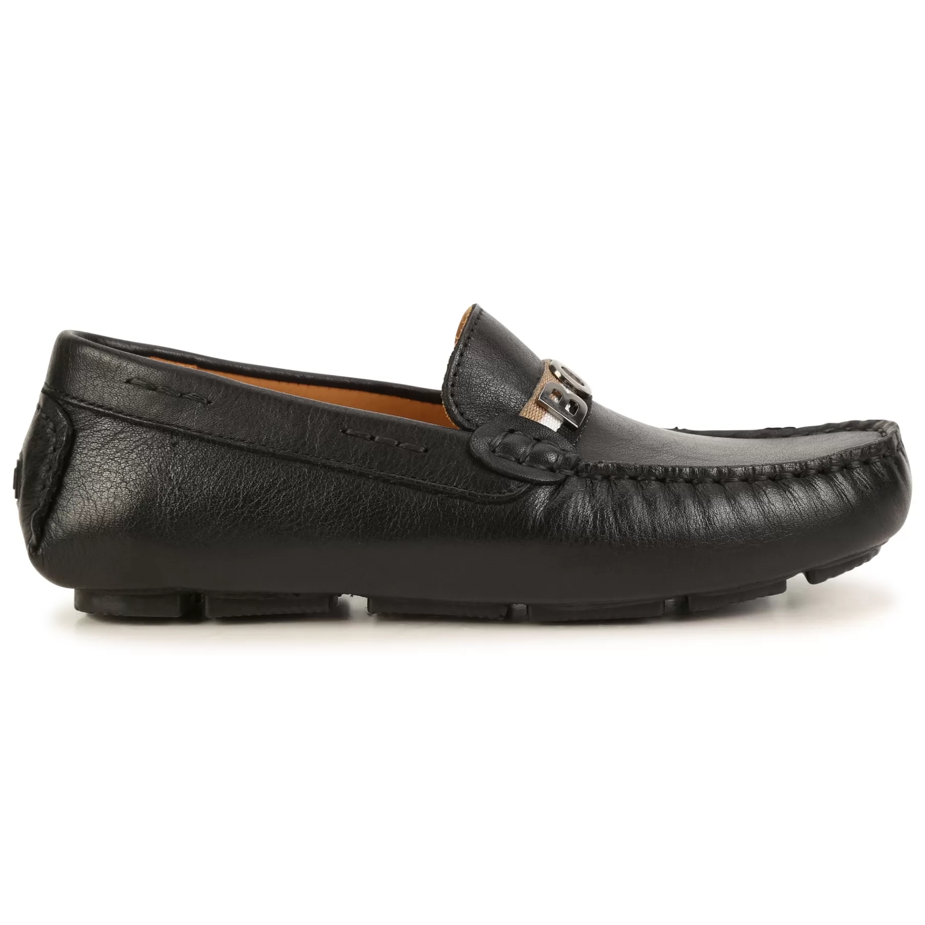 Garçon BOSS Mocassins En Cuir Avec Logo