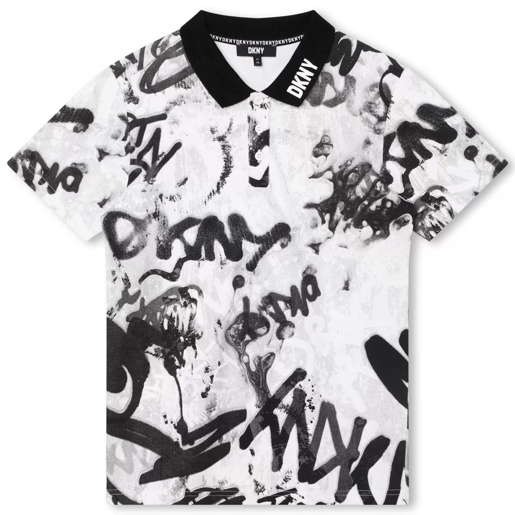 Garçon DKNY Polo Imprime Avec Col Logote