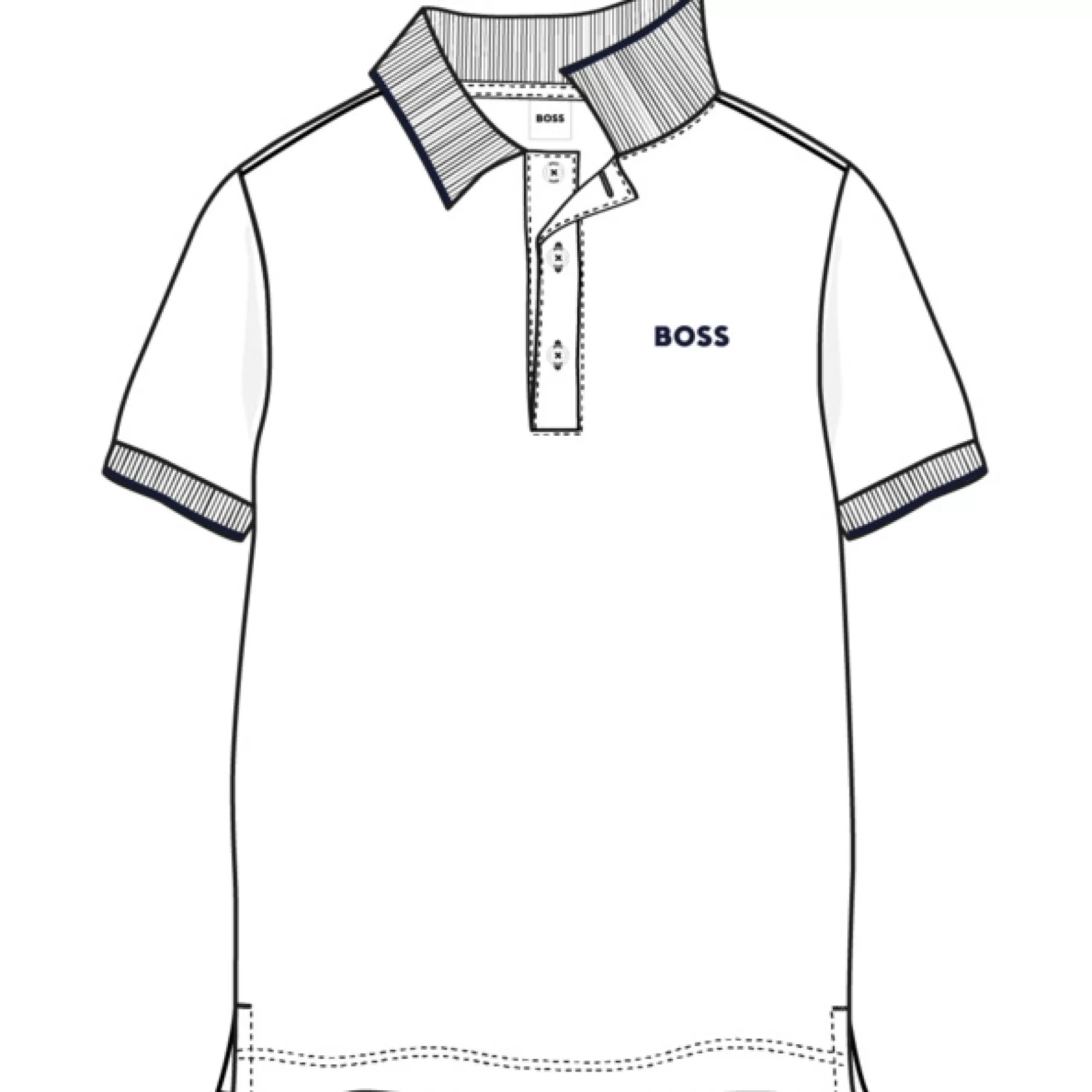 Garçon BOSS Polo Manches Courtes En Coton
