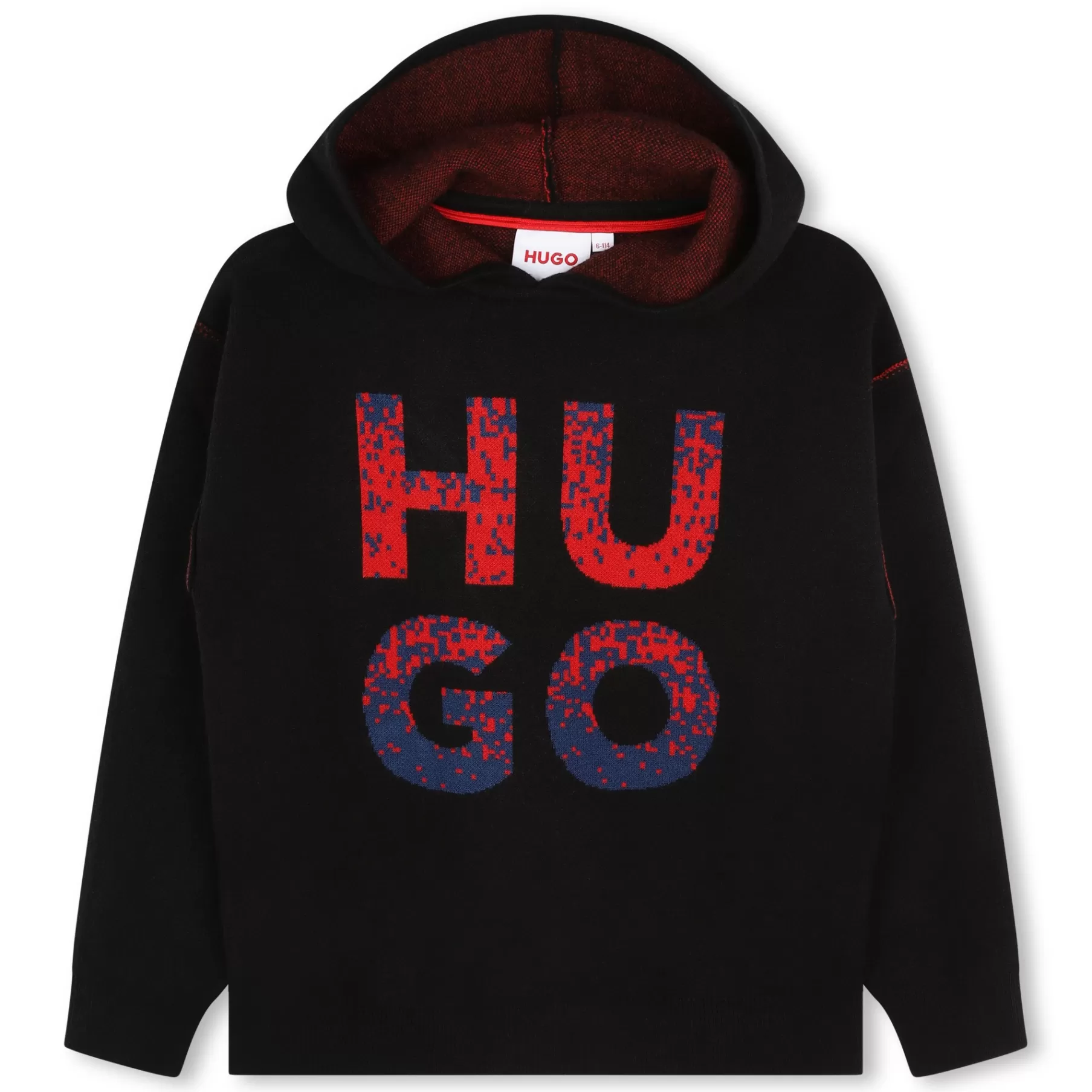 Garçon HUGO Pull A Capuche Avec Jacquard