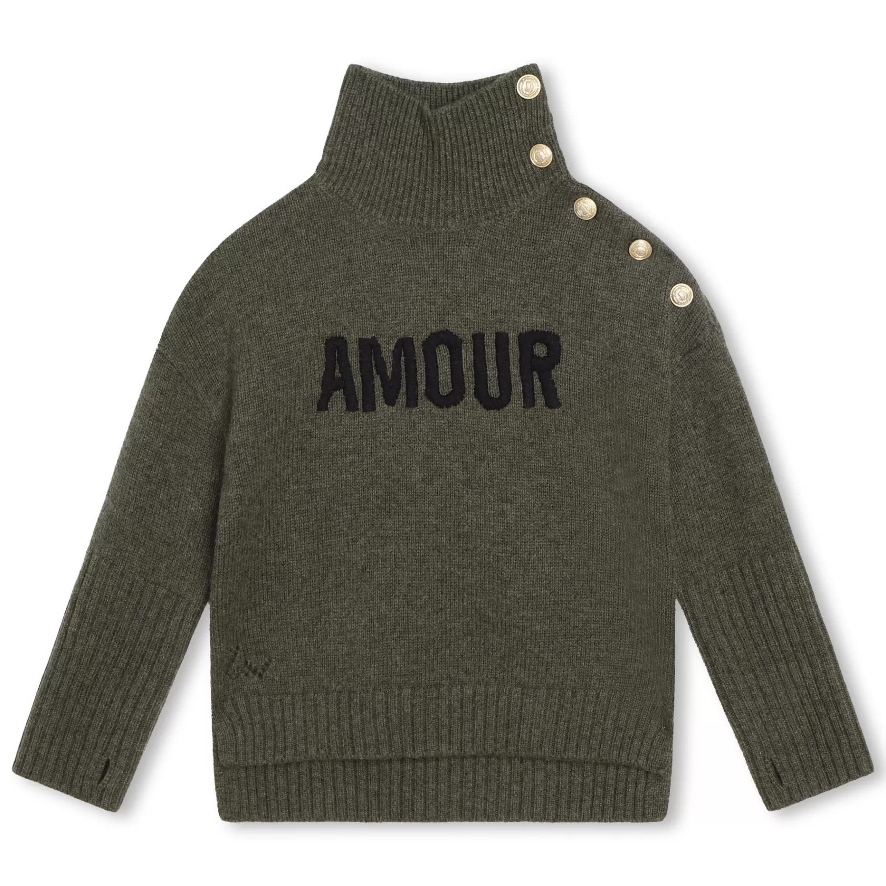 Fille ZADIG & VOLTAIRE Pull Boutonne A Col Roule