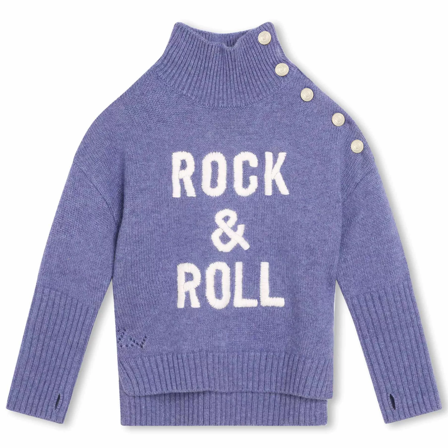 Fille ZADIG & VOLTAIRE Pull Boutonne A Col Roule