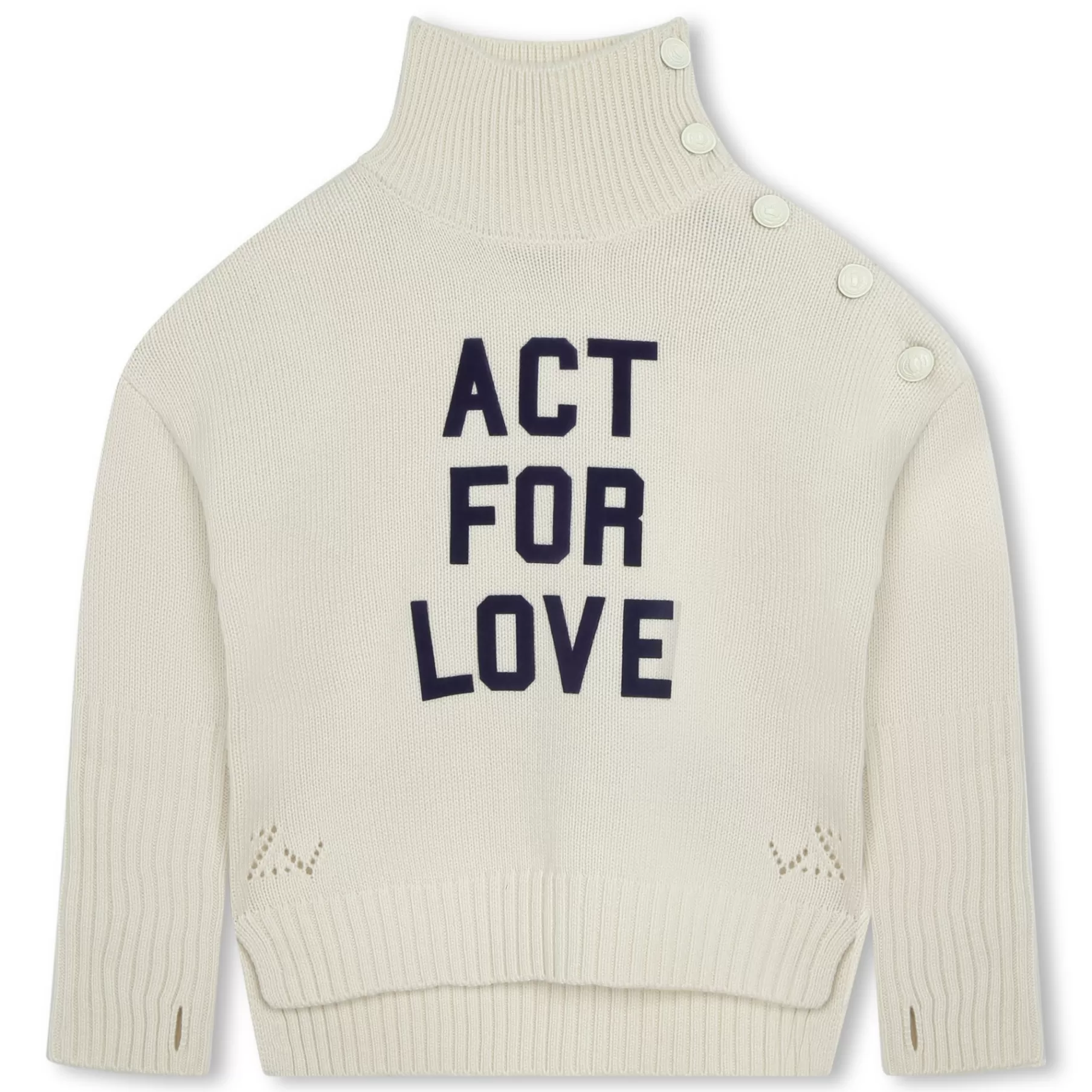 Fille ZADIG & VOLTAIRE Pull Boutonne A Col Roule