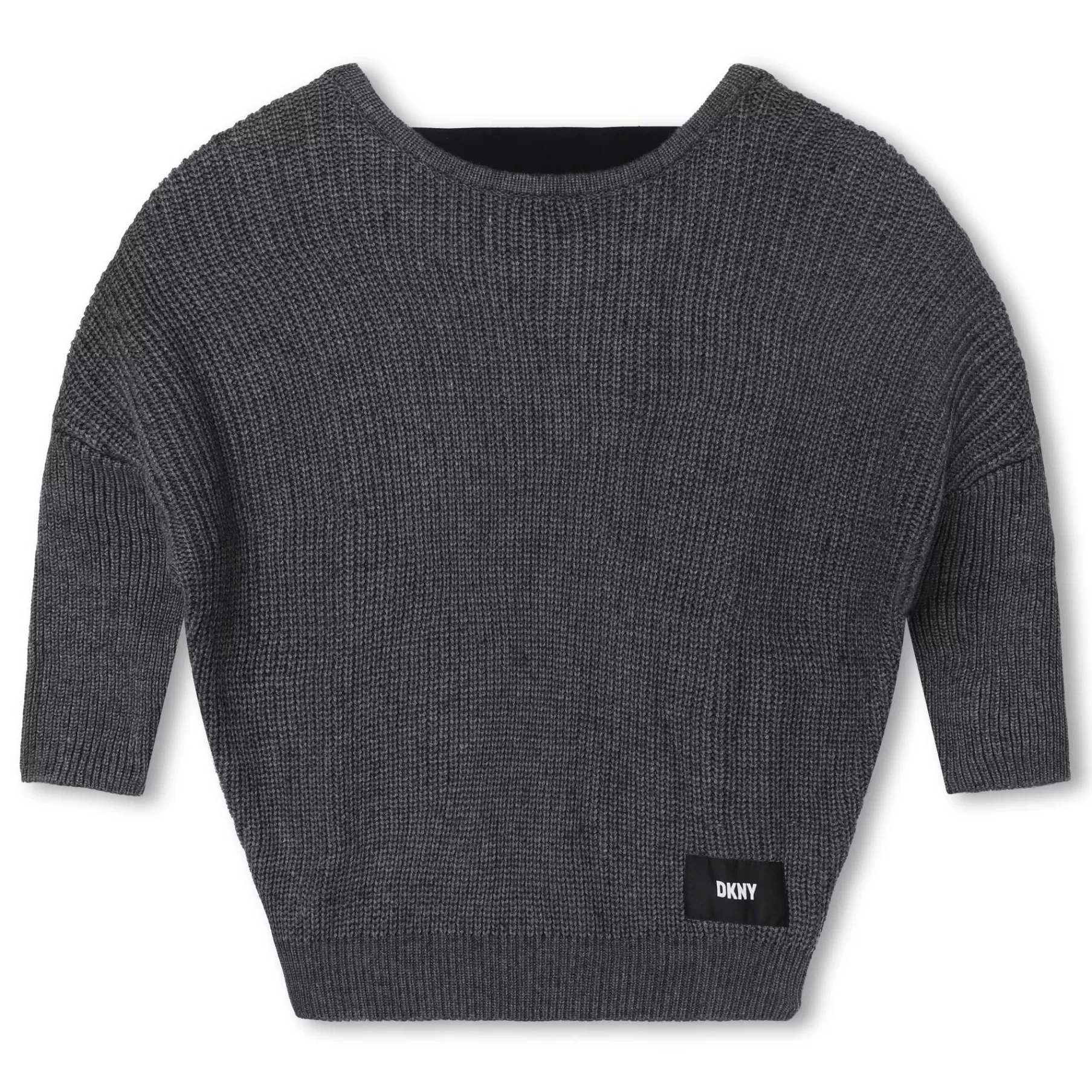 Fille DKNY Pull Tricot Decollete Au Dos