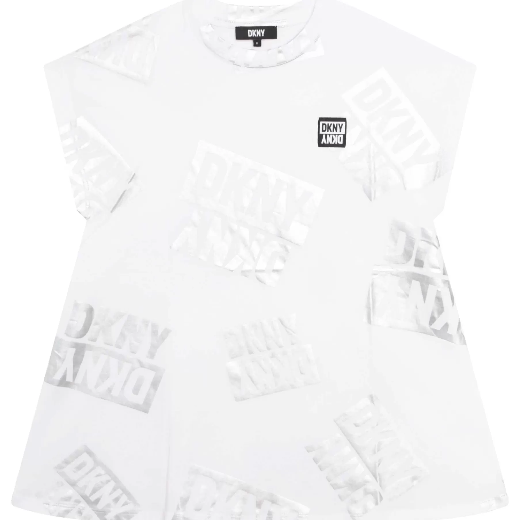 Fille DKNY Robe A Manches Courtes Coton