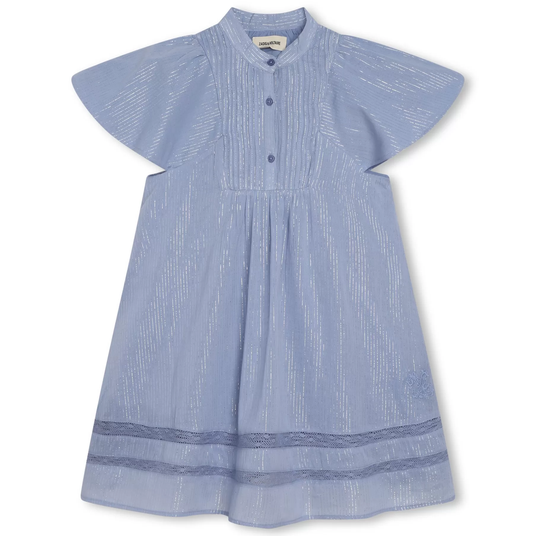 Fille ZADIG & VOLTAIRE Robe A Rayures Metallisees
