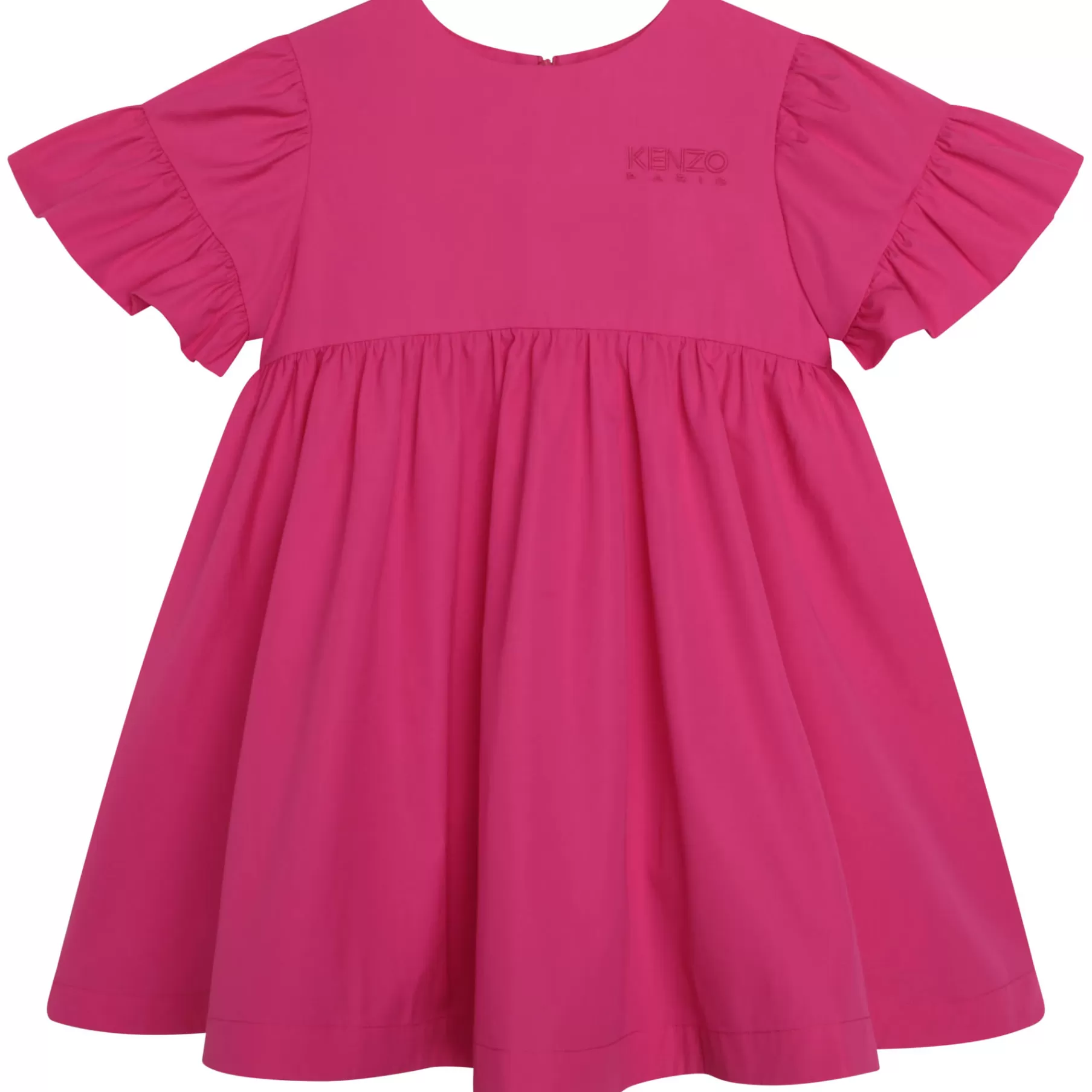 Fille KENZO KIDS Robe Brodee En Popeline Coton