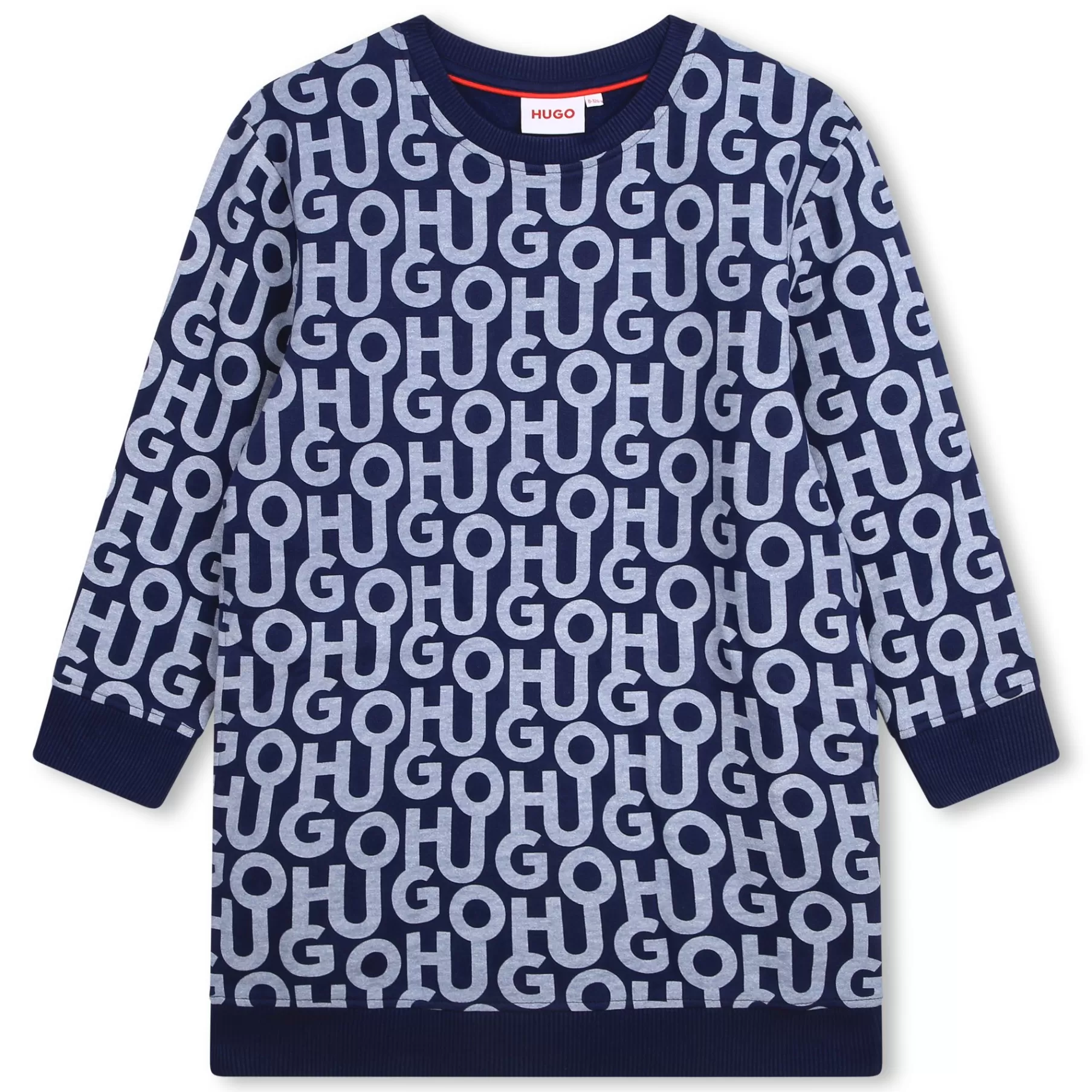 Fille HUGO Robe Droite Imprimee Molleton
