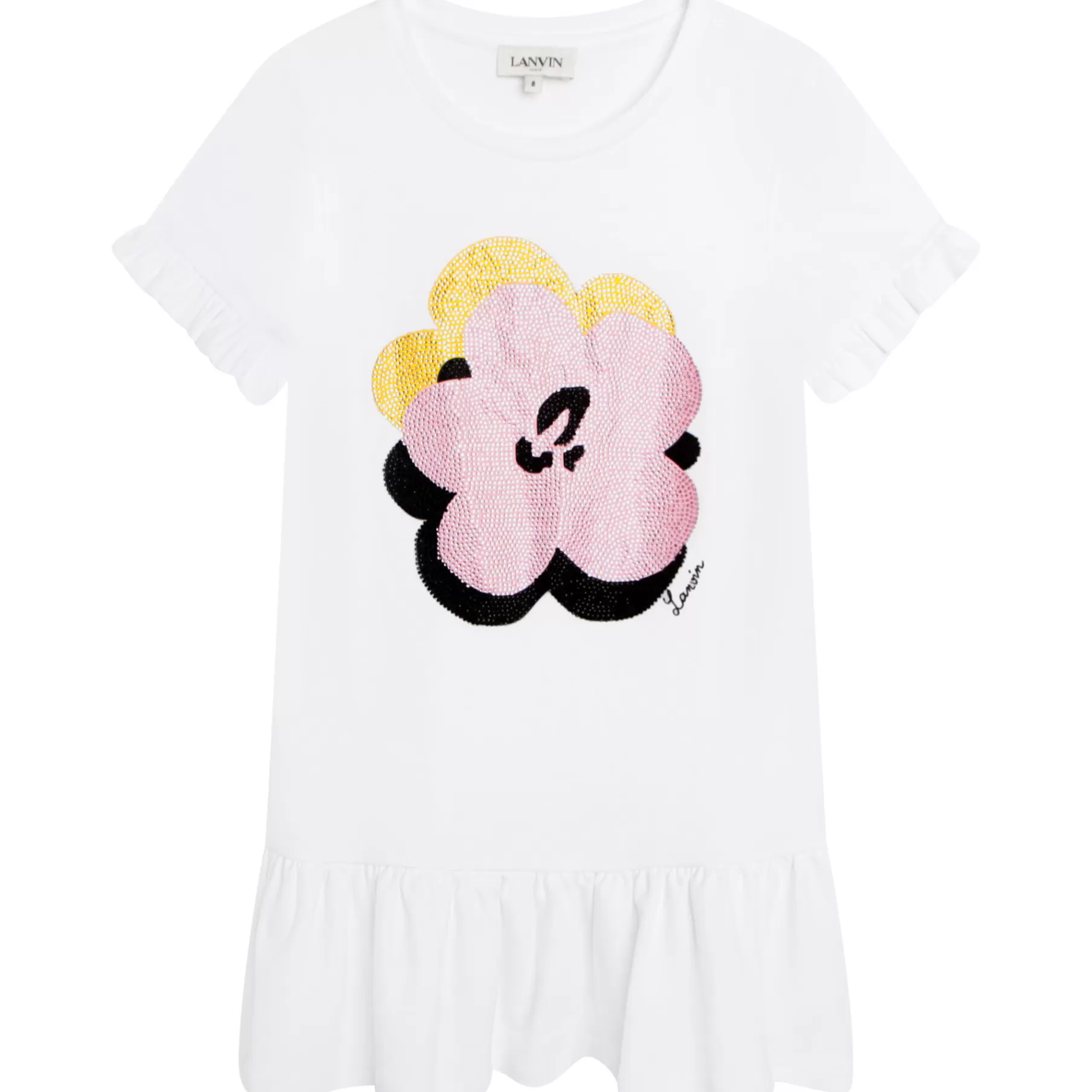 Fille LANVIN Robe Habillee Coton Et Sequins