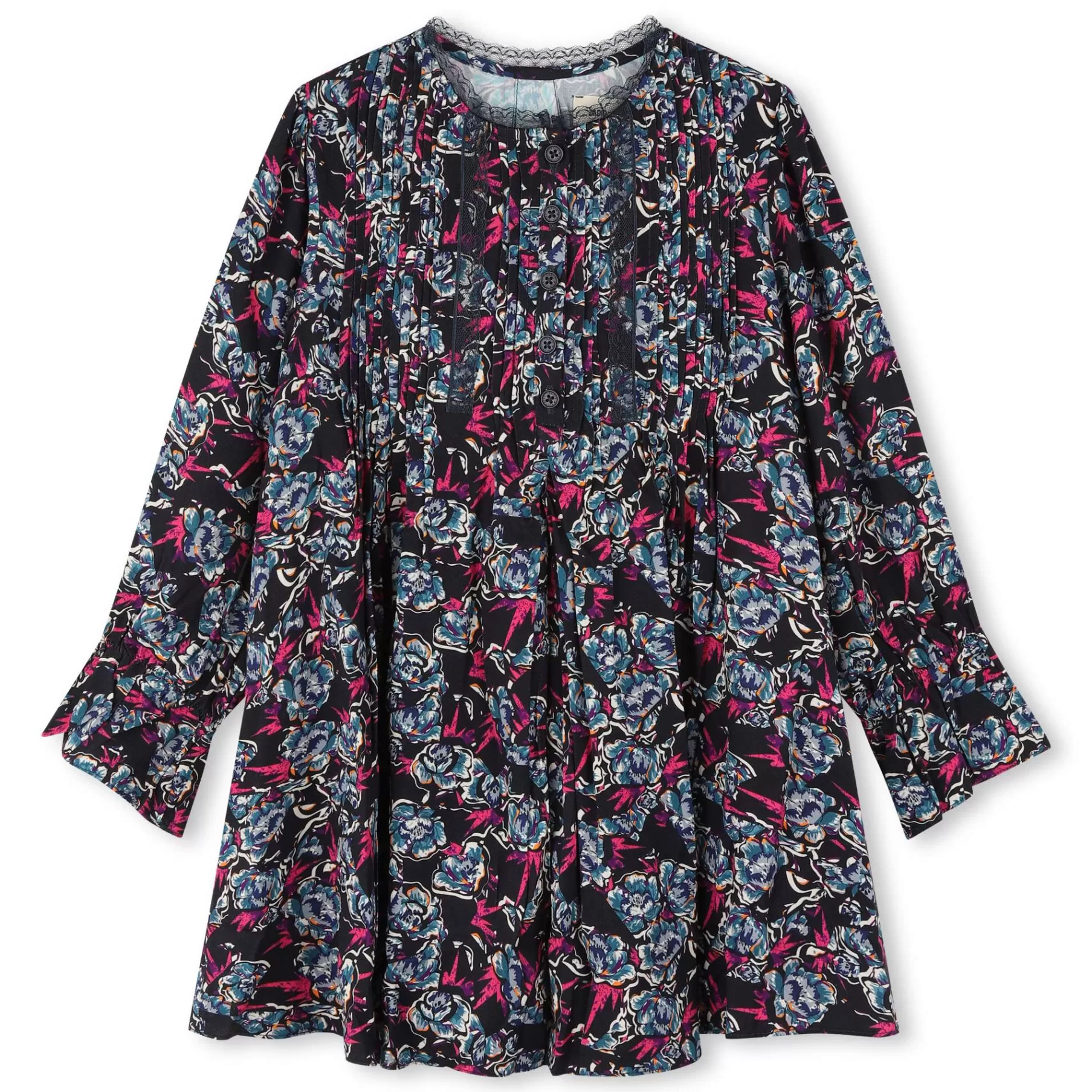 Fille ZADIG & VOLTAIRE Robe Imprimee Plastron Plisse