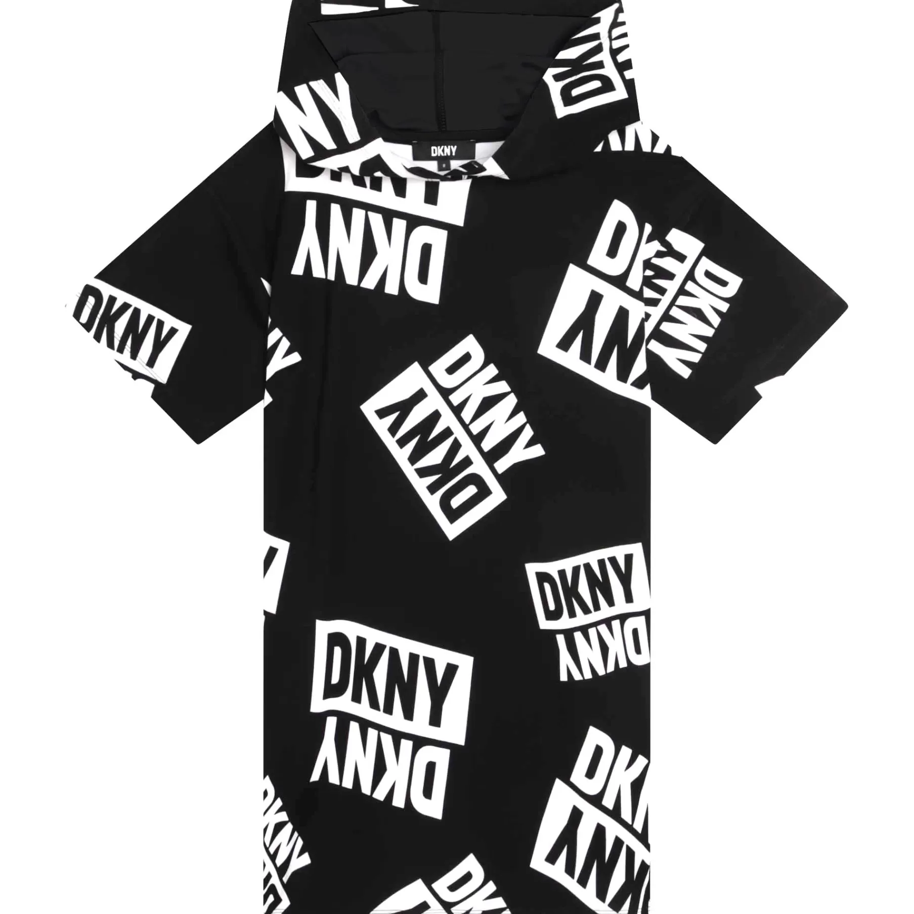 Fille DKNY Robe Manches Courtes A Capuche