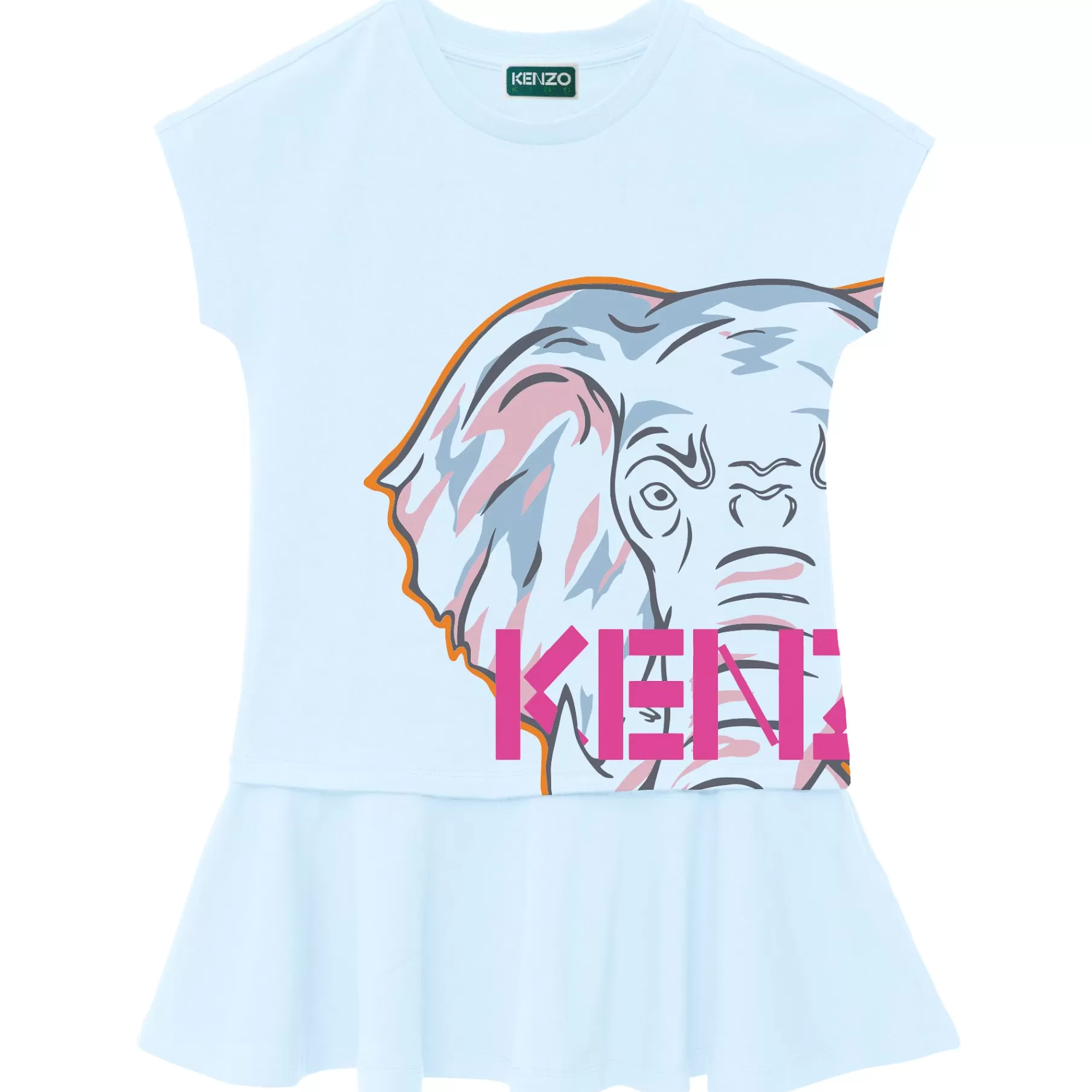 Fille KENZO KIDS Robe Manches Courtes En Coton