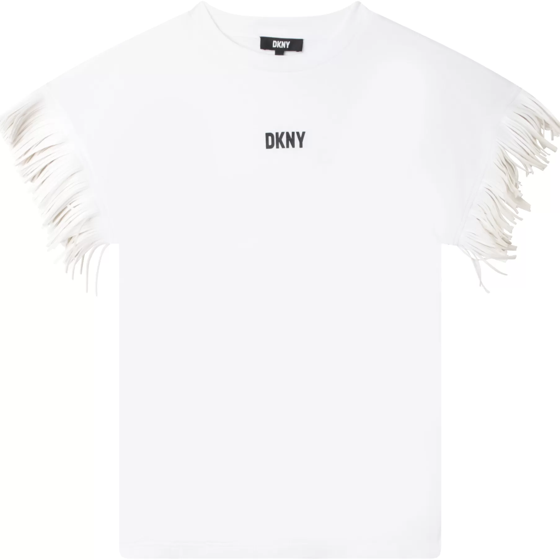 Fille DKNY Robe Manches Courtes Frangees