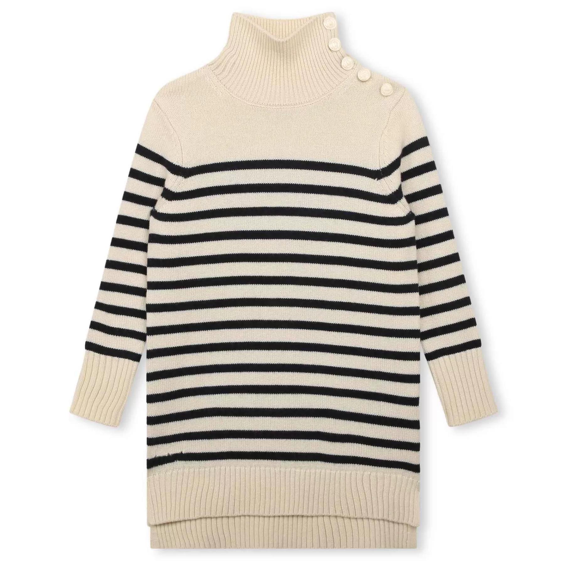Fille ZADIG & VOLTAIRE Robe Pull Rayee Col Boutonne
