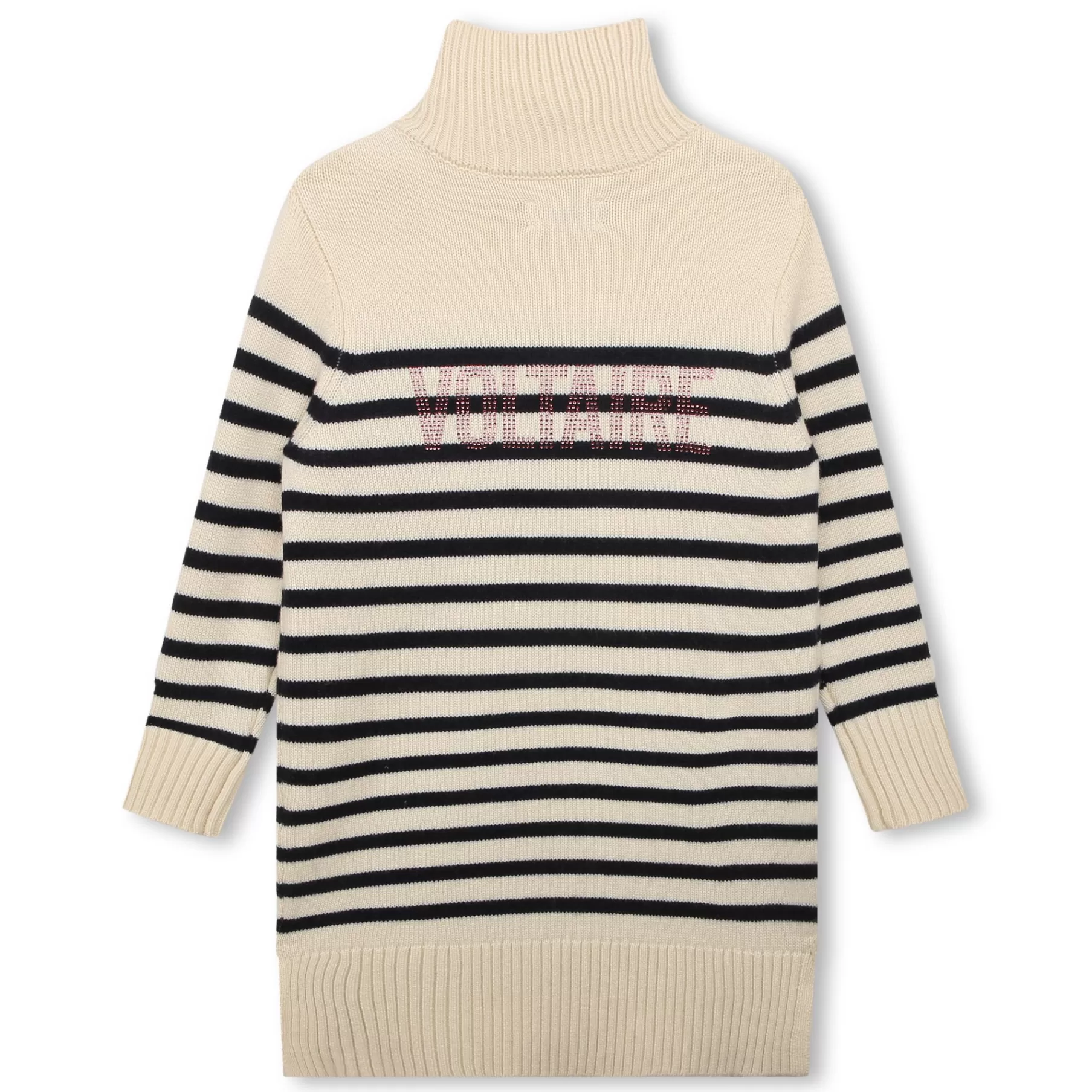 Fille ZADIG & VOLTAIRE Robe Pull Rayee Col Boutonne