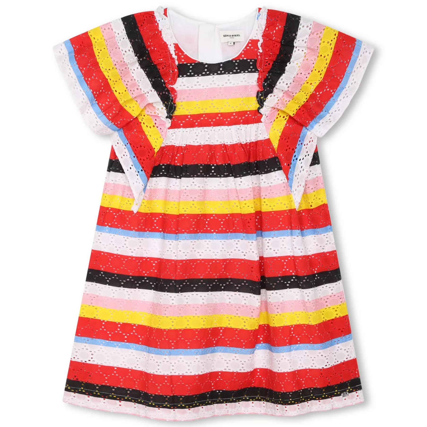 Fille SONIA RYKIEL Robe Rayee A Manches Courtes