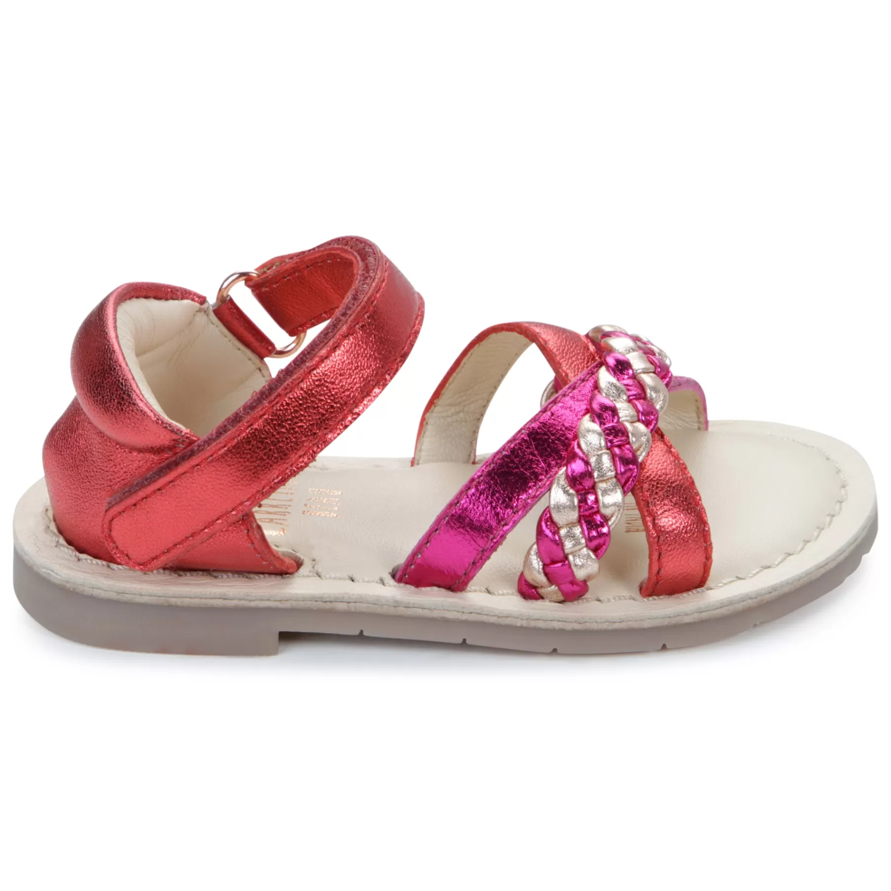Fille CARREMENT BEAU Sandales A Scratch En Cuir