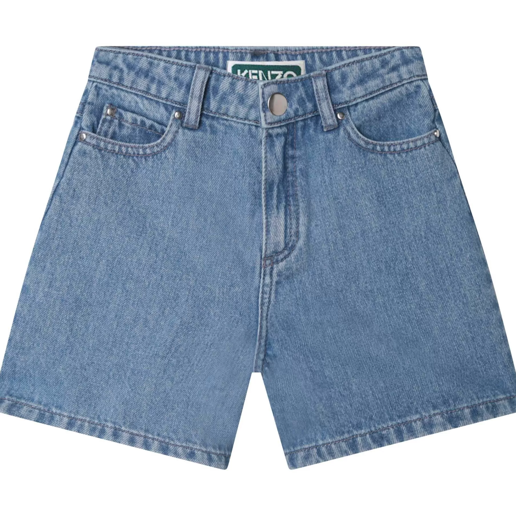 Fille KENZO KIDS Short En Jean Poche Brodee