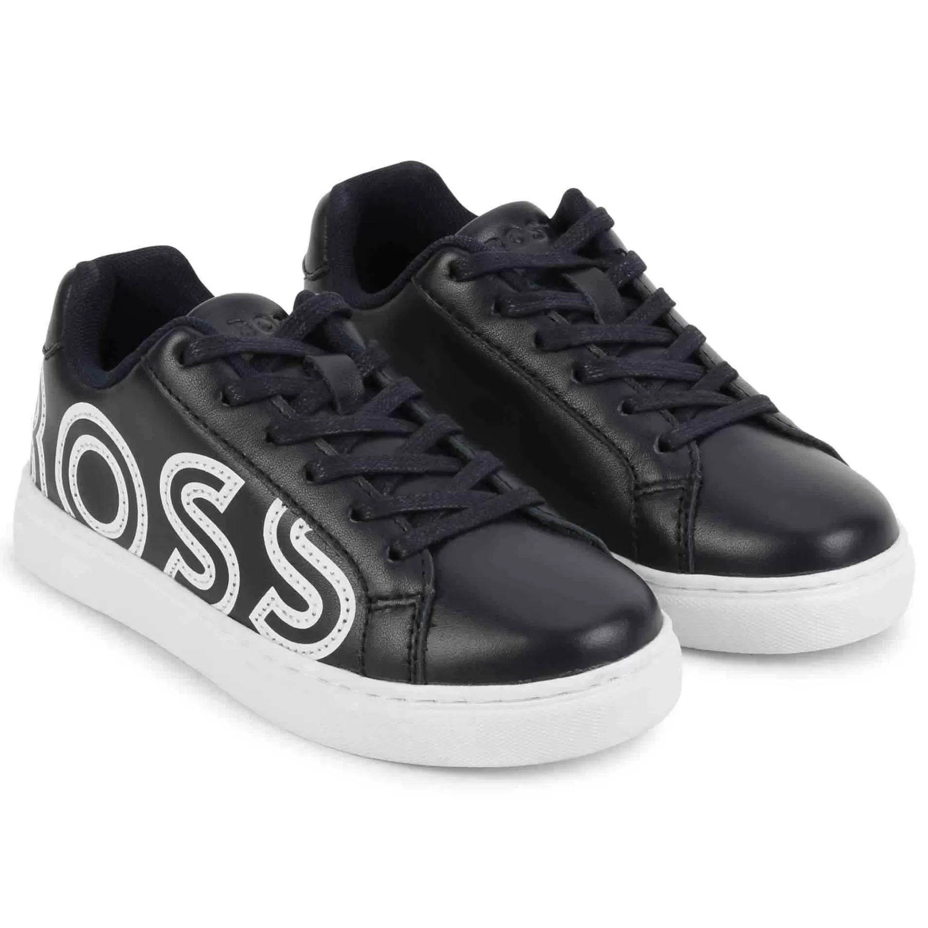 Garçon BOSS Sneakers En Cuir A Lacets
