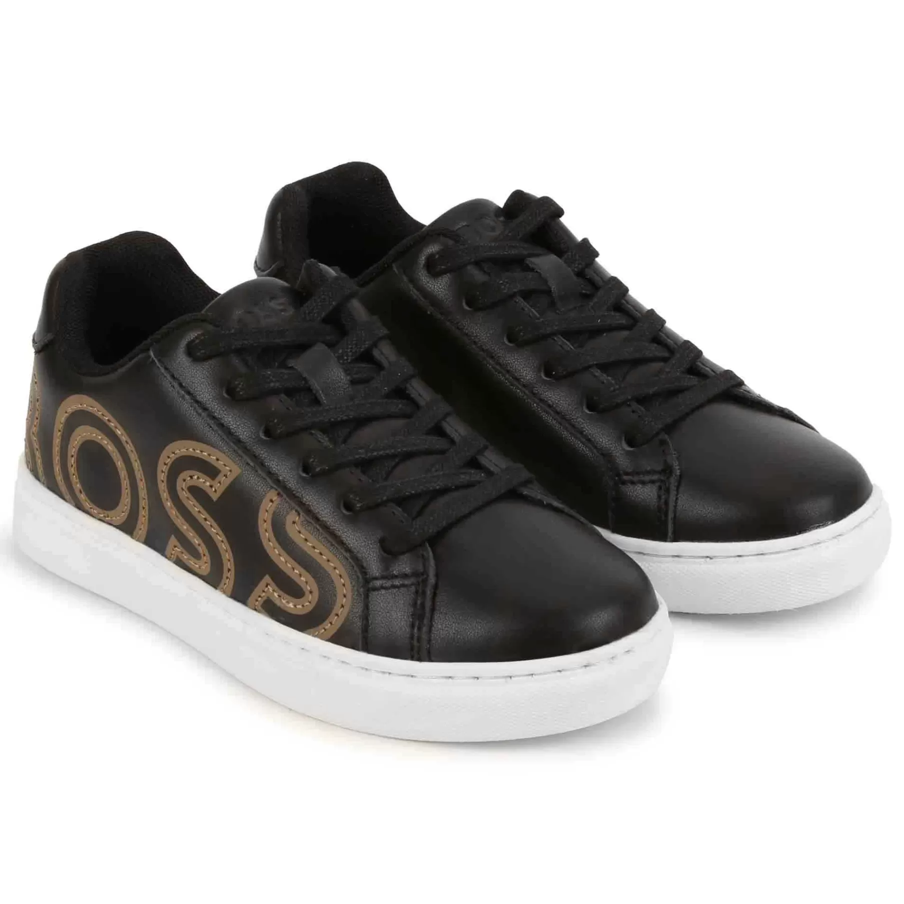 Garçon BOSS Sneakers En Cuir A Lacets