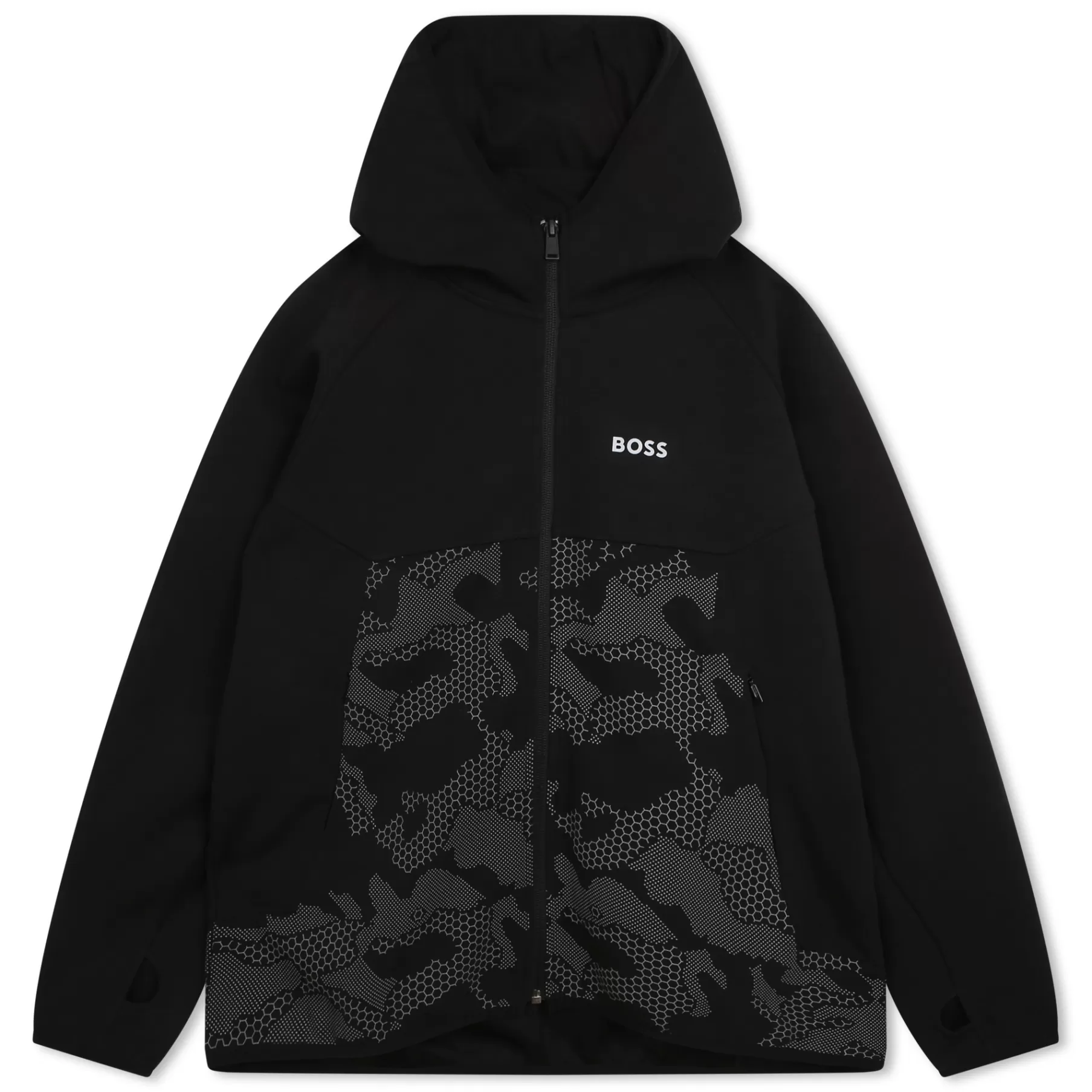Garçon BOSS Sweat-Shirt A Capuche Zippe