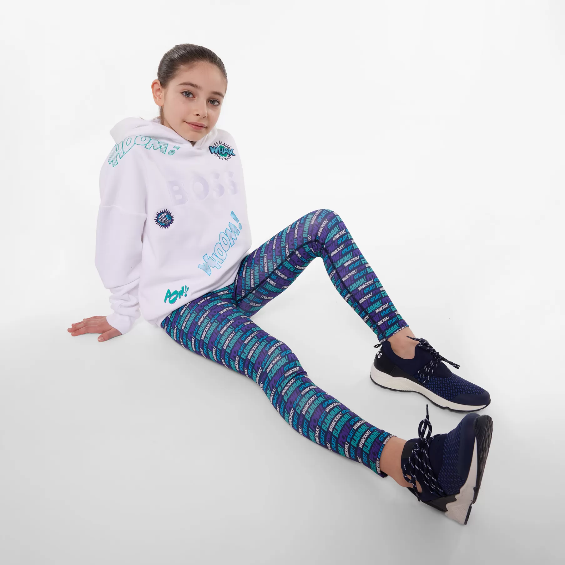 Fille BOSS Sweat-Shirt A Motifs A Capuche