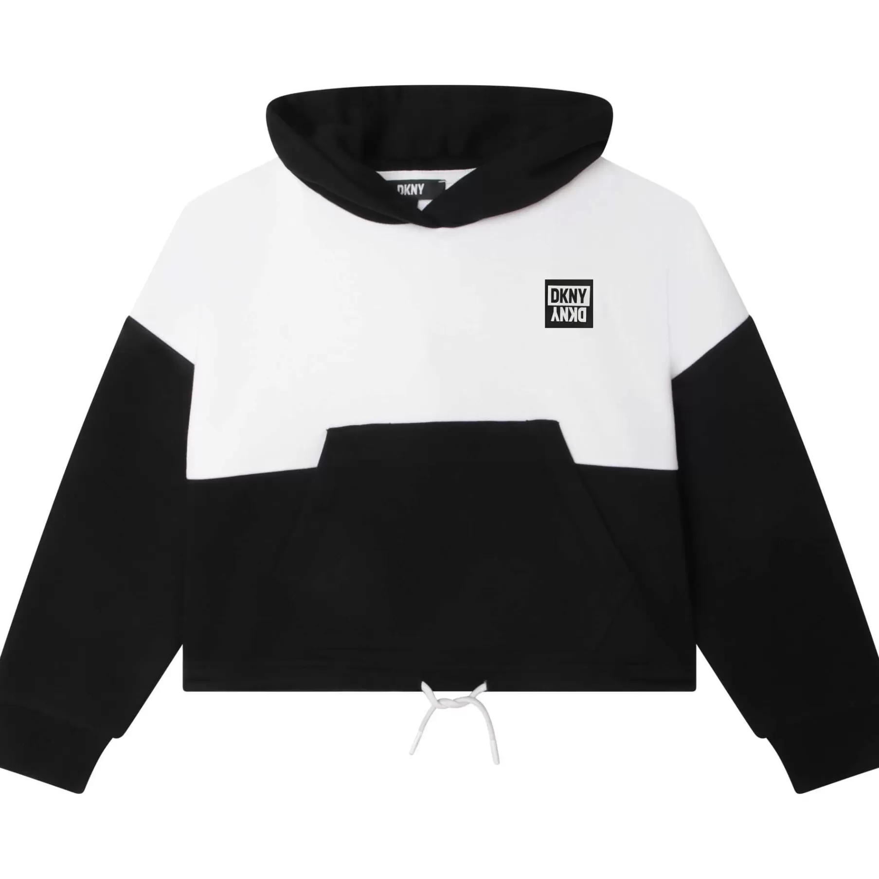 Fille DKNY Sweat-Shirt Court A Capuche