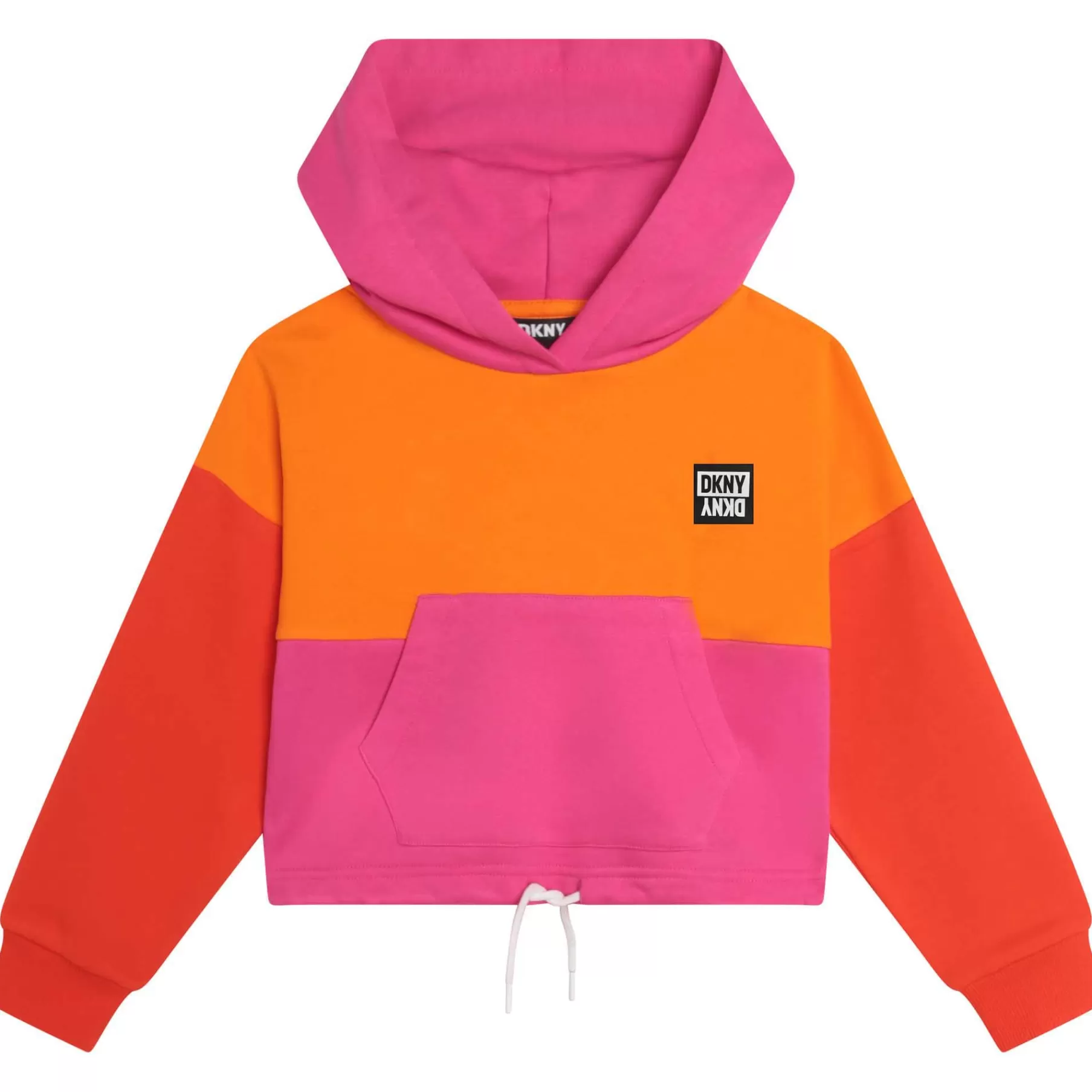 Fille DKNY Sweat-Shirt Court A Capuche
