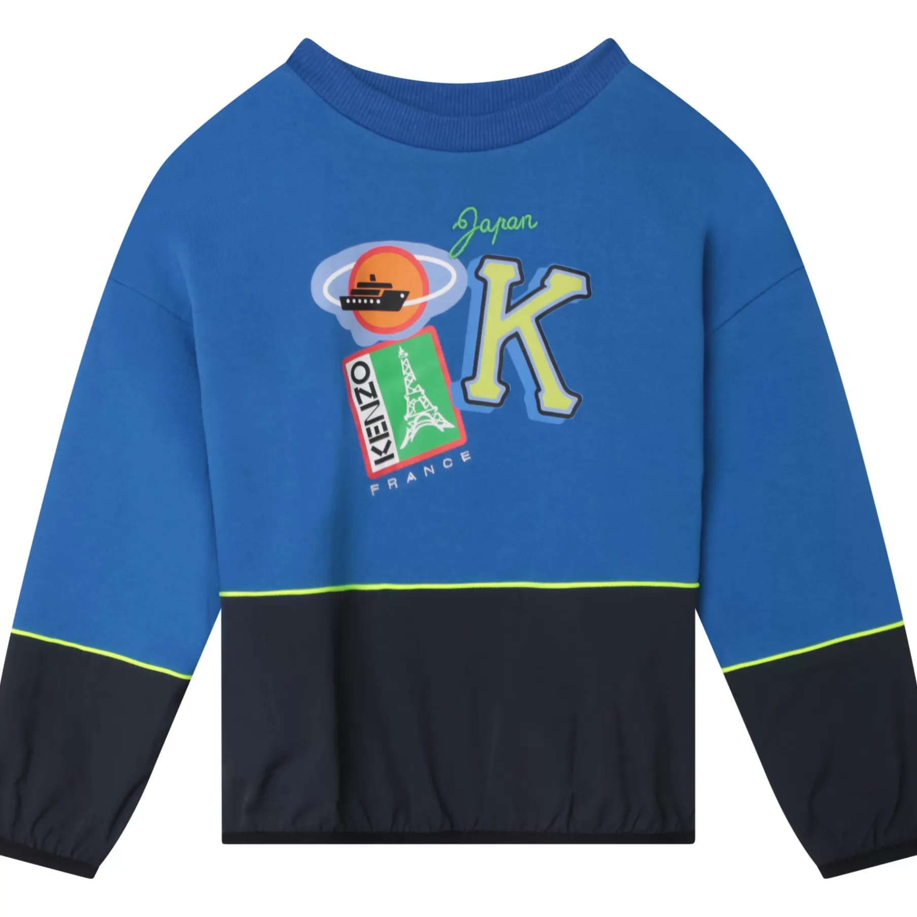 Garçon KENZO KIDS Sweat-Shirt En Coton Bicolore