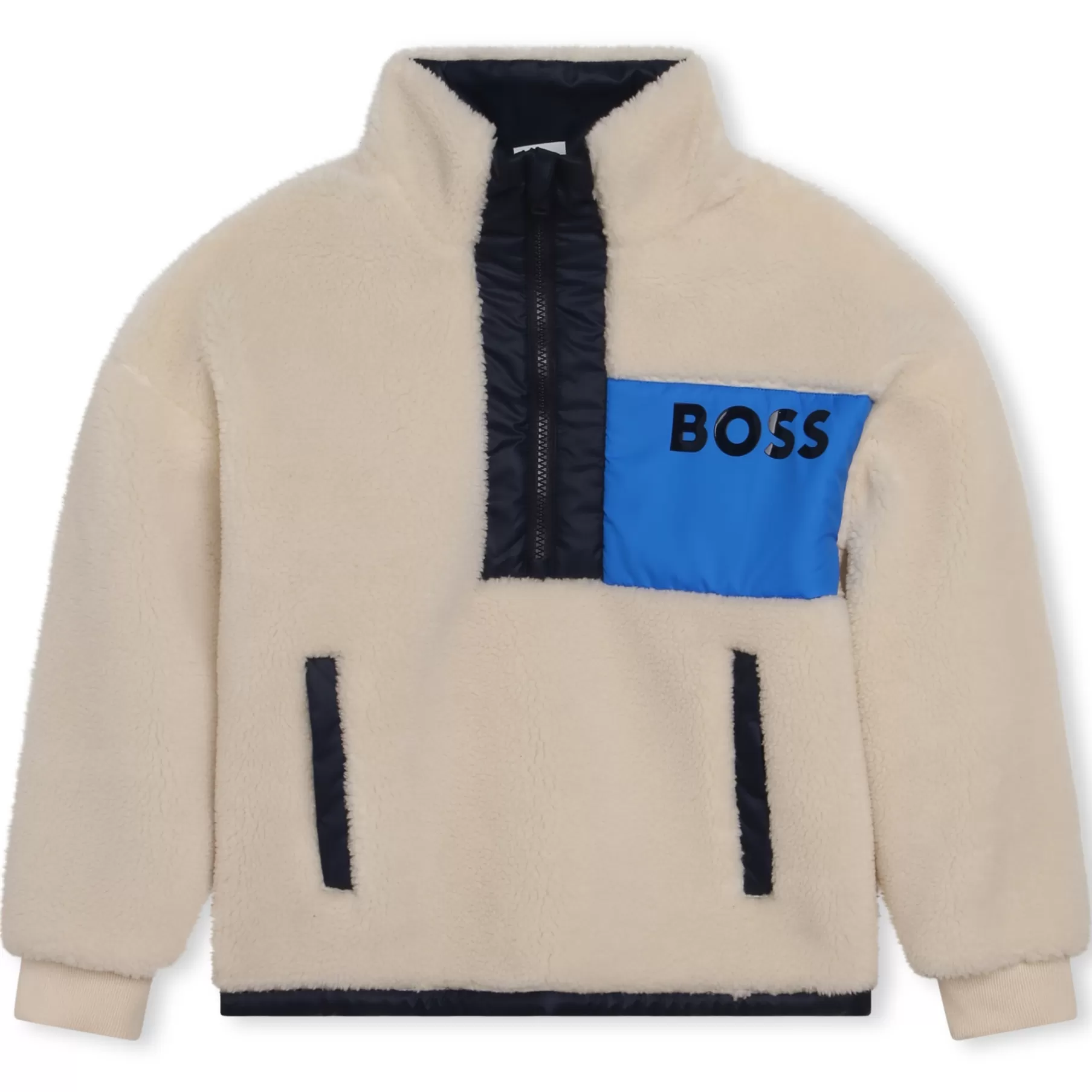 Garçon BOSS Sweat-Shirt Peluche A Col