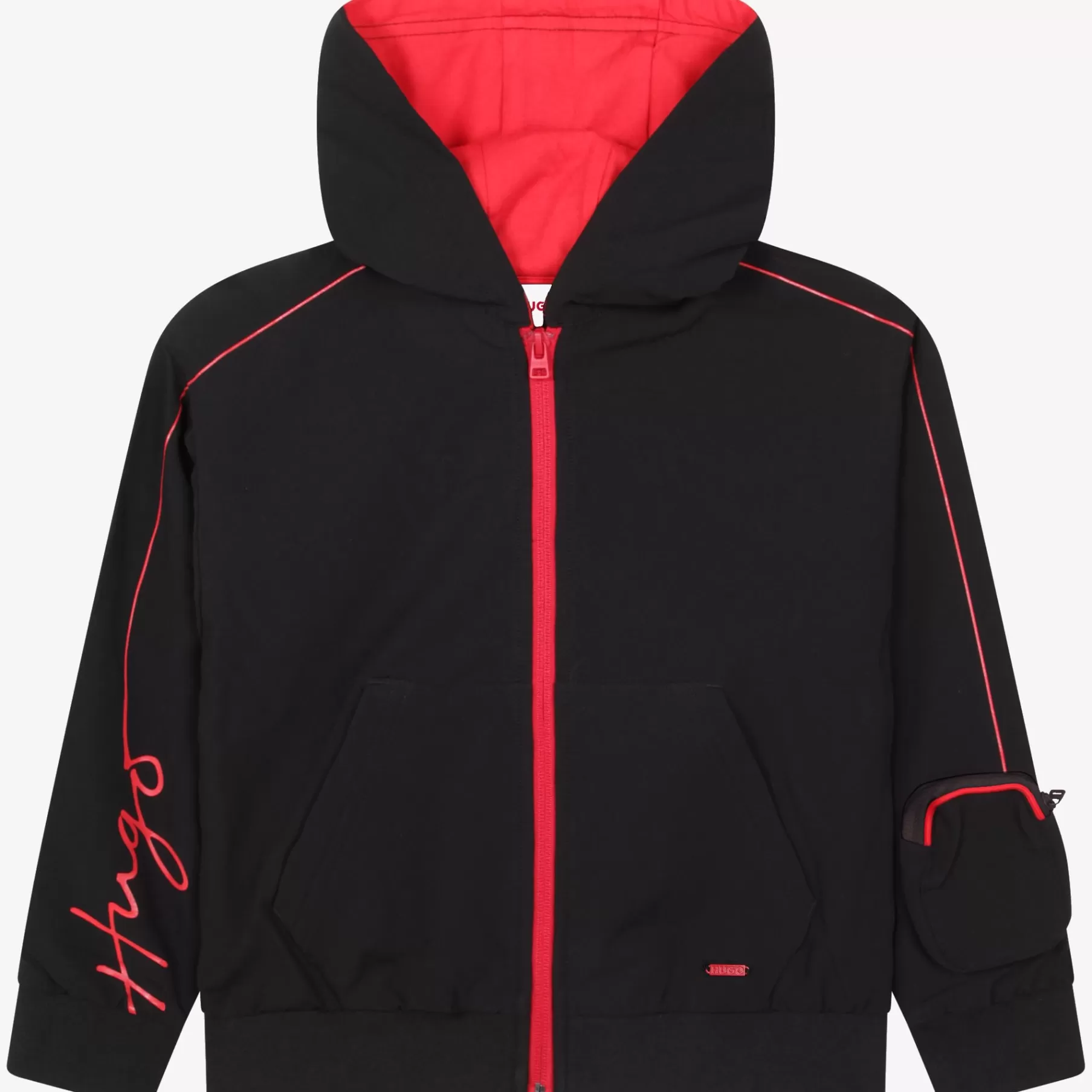 Garçon HUGO Sweat-Shirt Zippe A Capuche