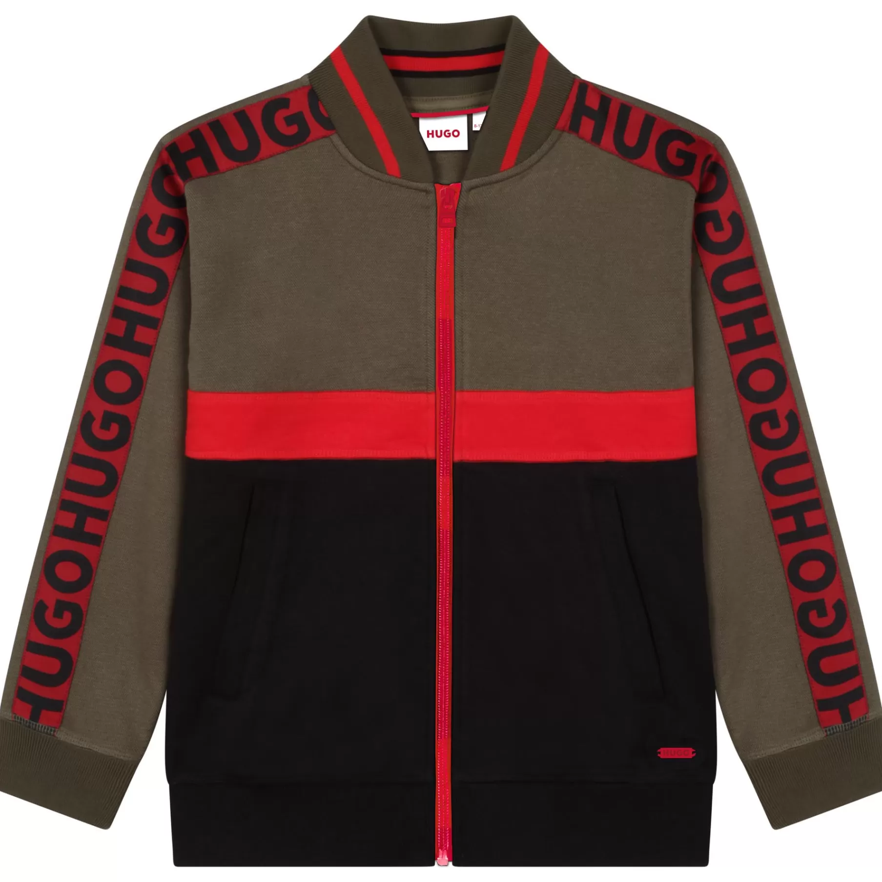 Garçon HUGO Sweat-Shirt Zippe Tricolore