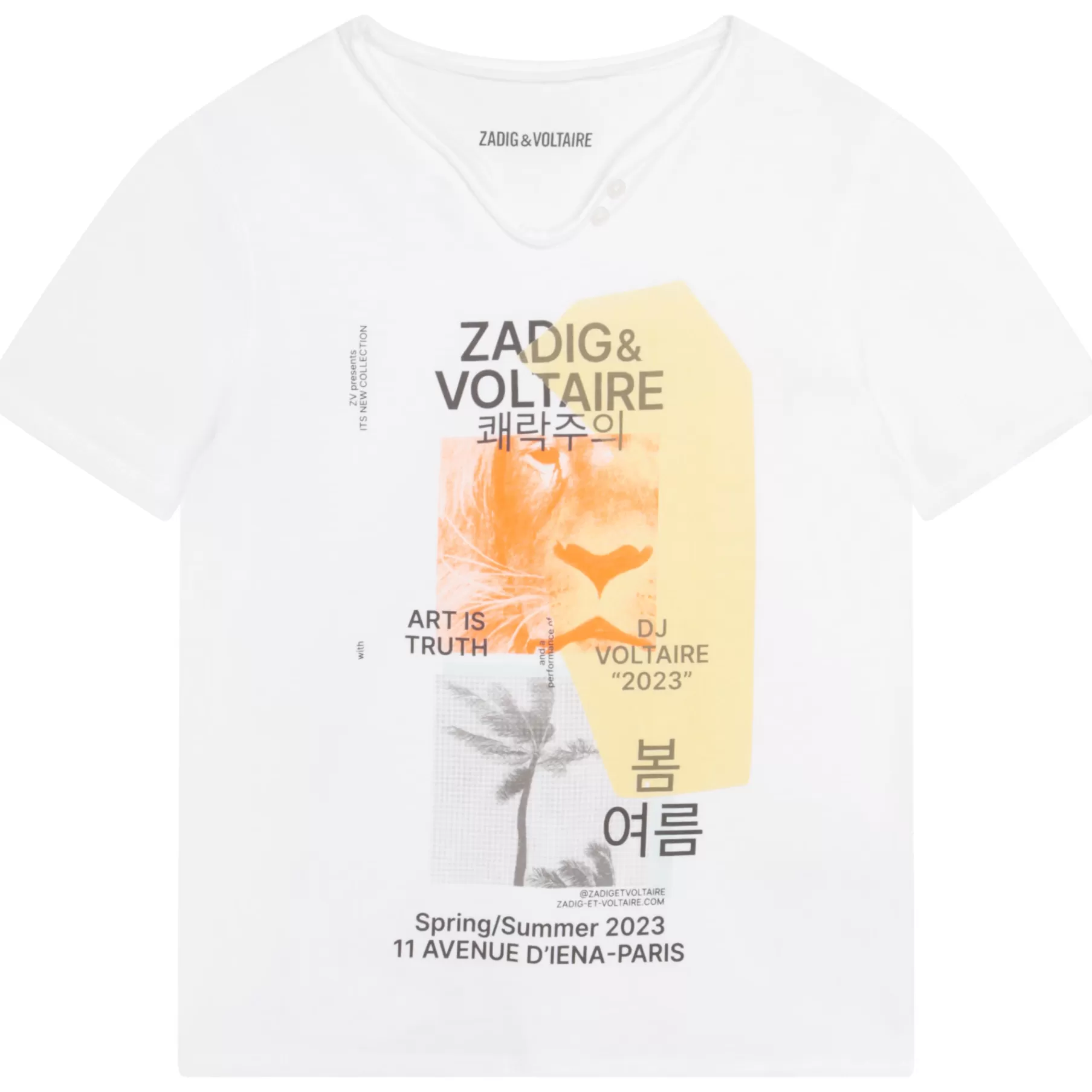 Garçon ZADIG & VOLTAIRE T-Shirt Avec Imprime Devant