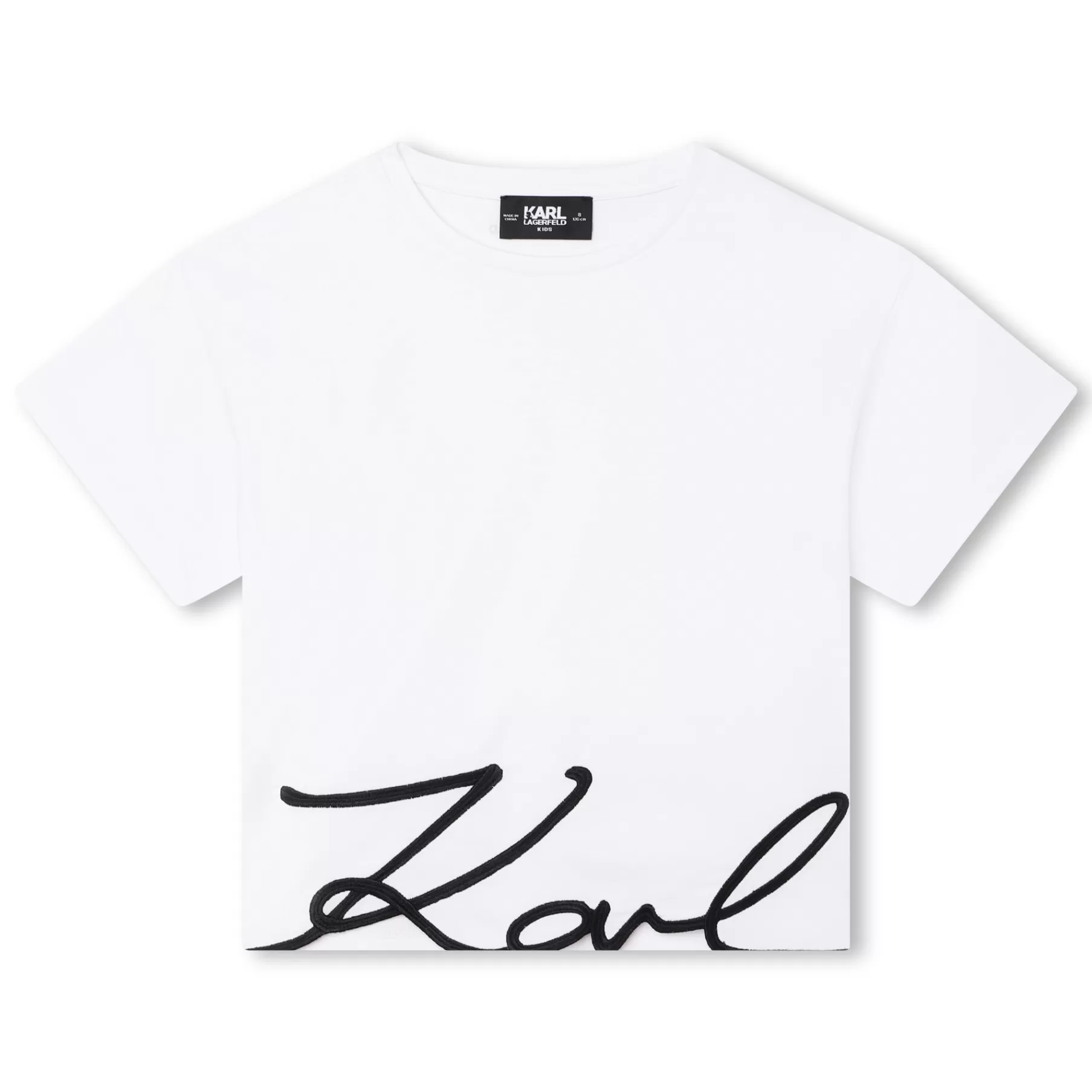 Fille KARL LAGERFELD KIDS T-Shirt Brode En Coton
