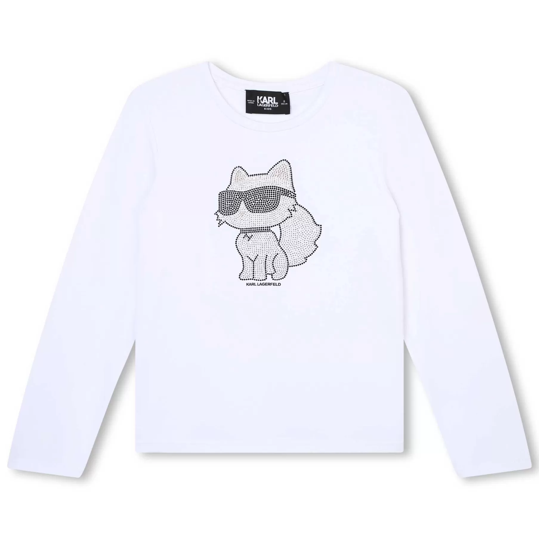 Fille KARL LAGERFELD KIDS T-Shirt Coton Motif En Strass