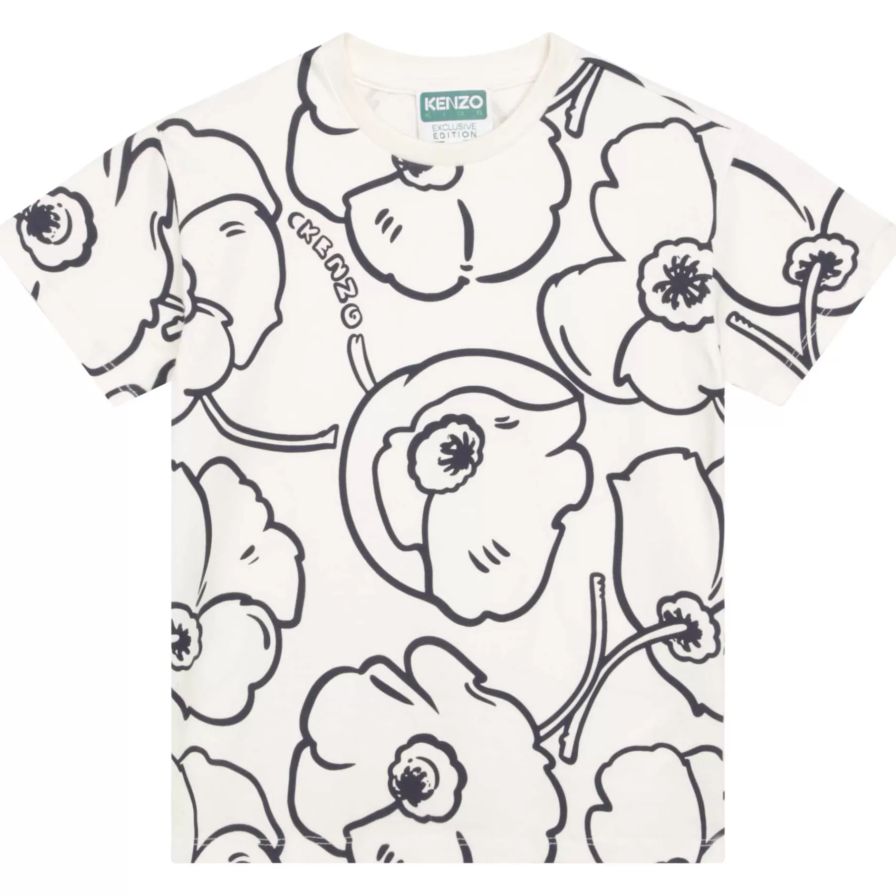 Garçon KENZO KIDS T-Shirt En Coton A Fleurs