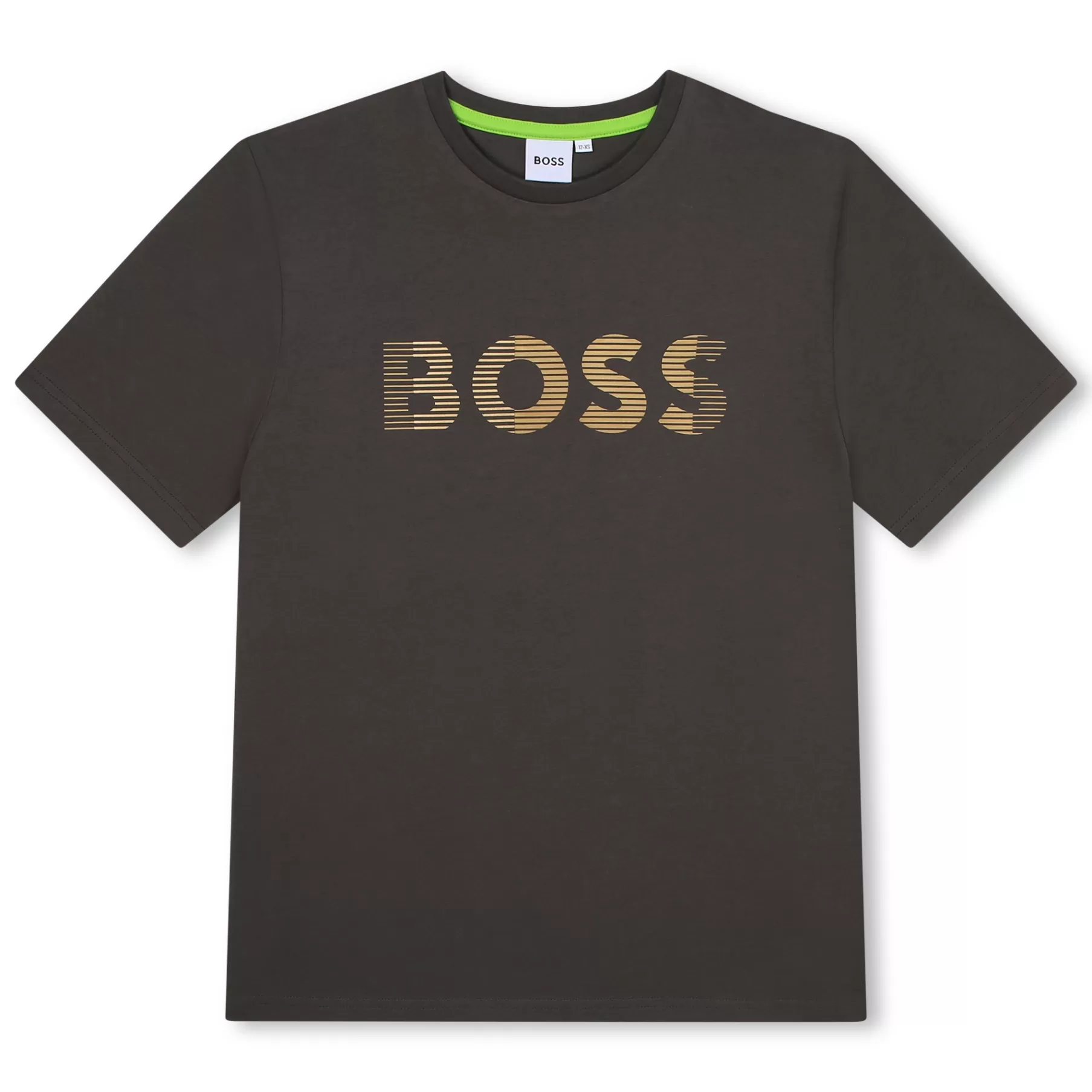 Garçon BOSS T-Shirt En Coton A Logo Raye