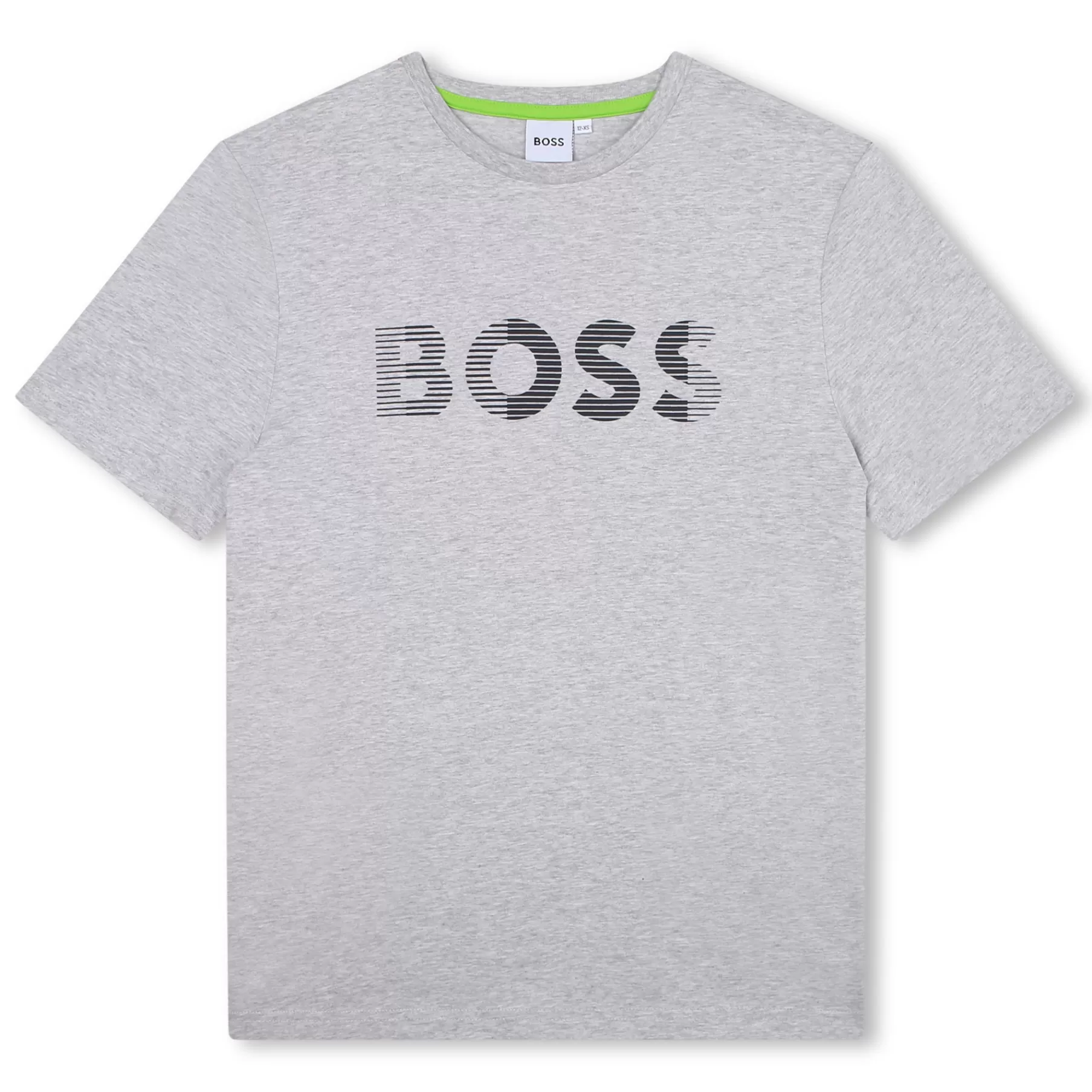 Garçon BOSS T-Shirt En Coton A Logo Raye