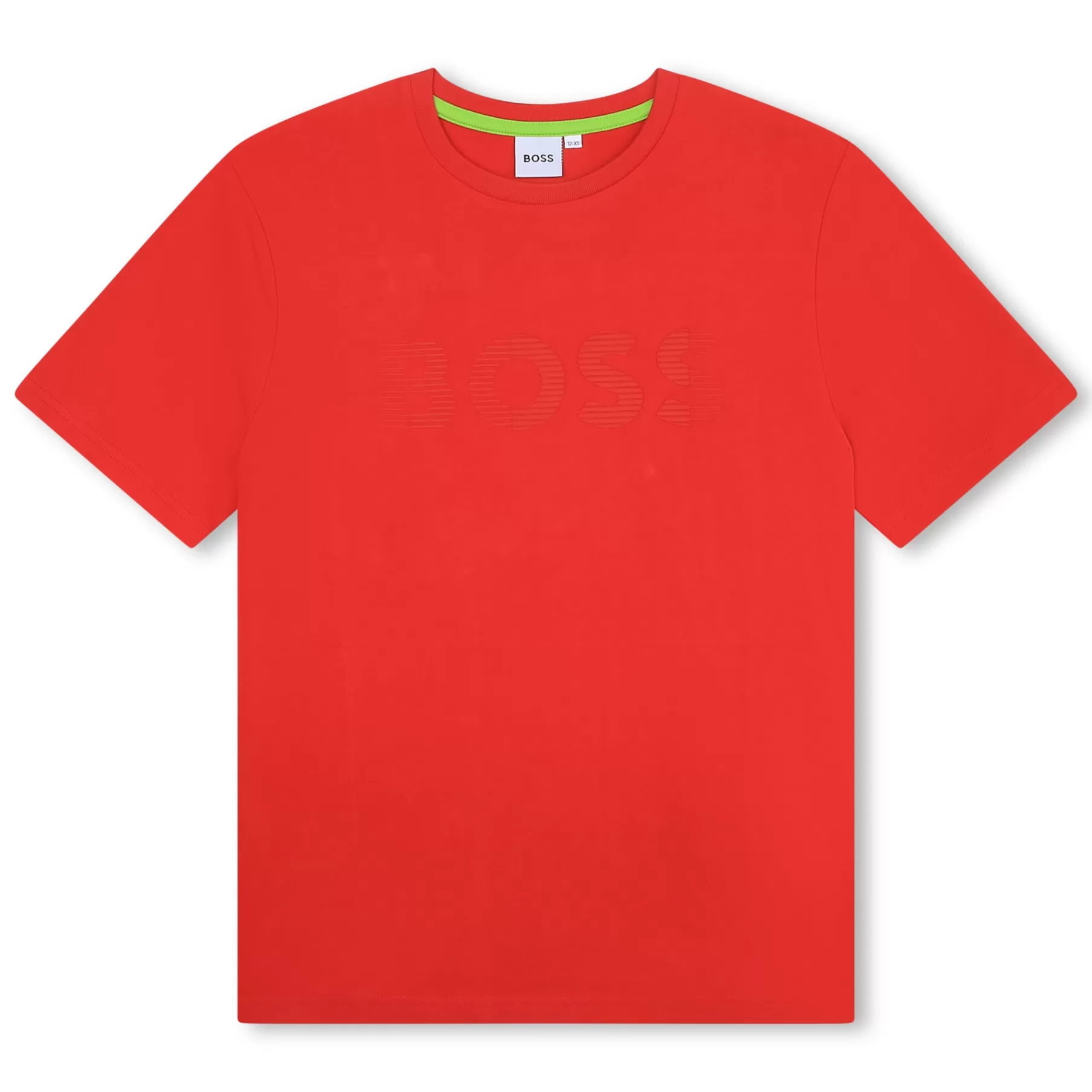 Garçon BOSS T-Shirt En Coton A Logo Raye
