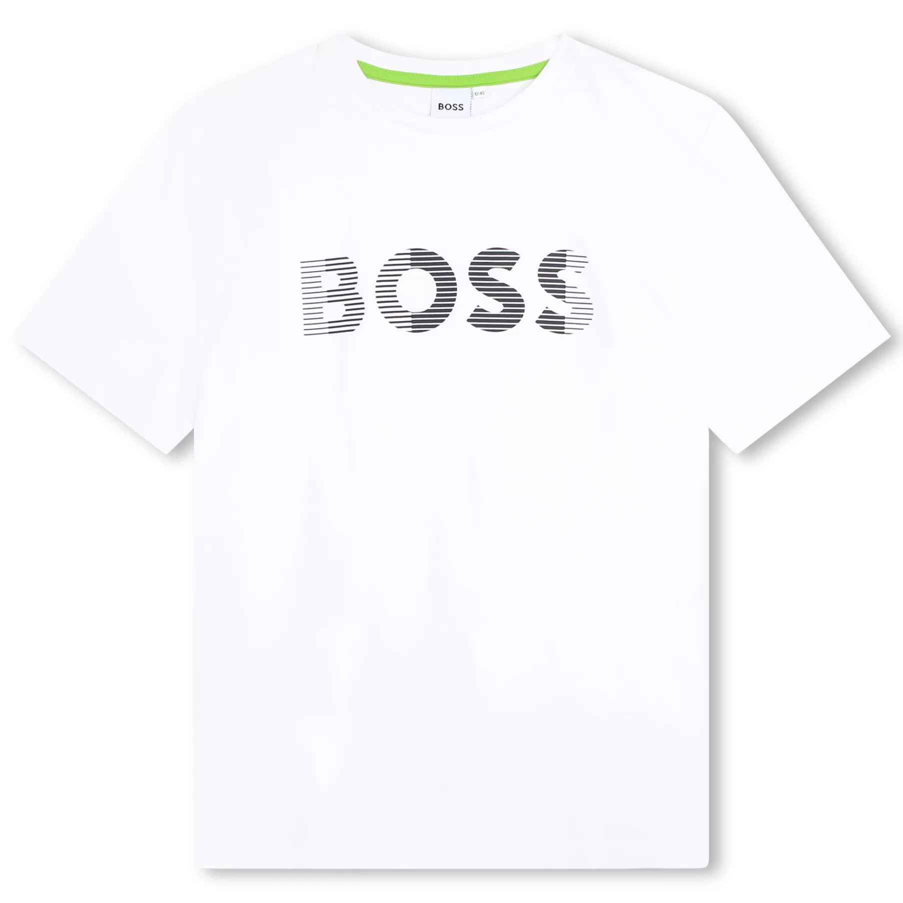 Garçon BOSS T-Shirt En Coton A Logo Raye