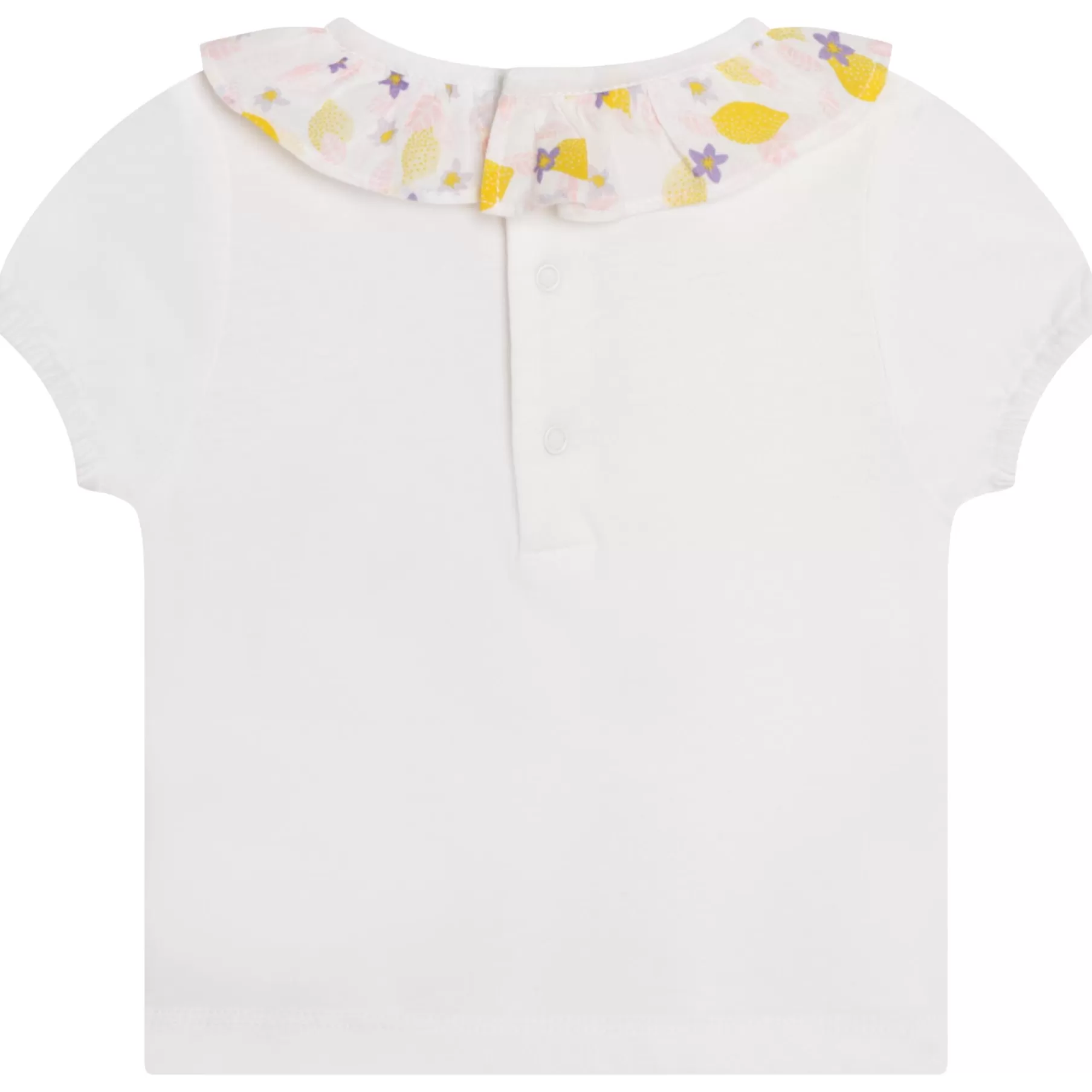 Fille CARREMENT BEAU T-Shirt En Coton Col Volante