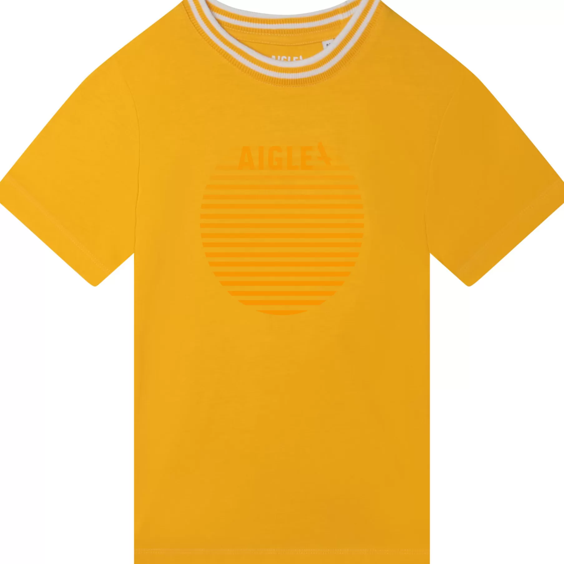 Garçon AIGLE T-Shirt Imprime Avec Col Raye