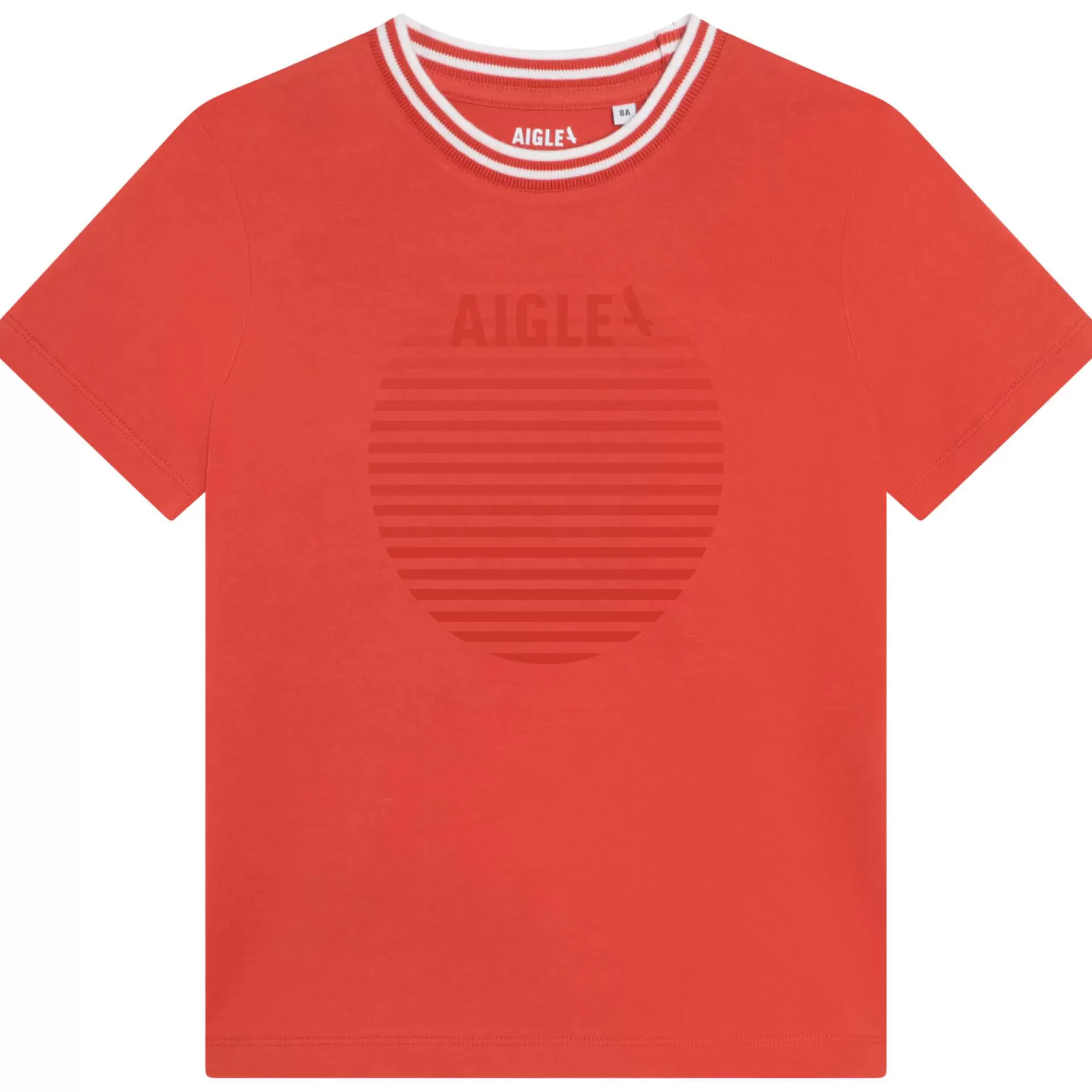 Garçon AIGLE T-Shirt Imprime Avec Col Raye