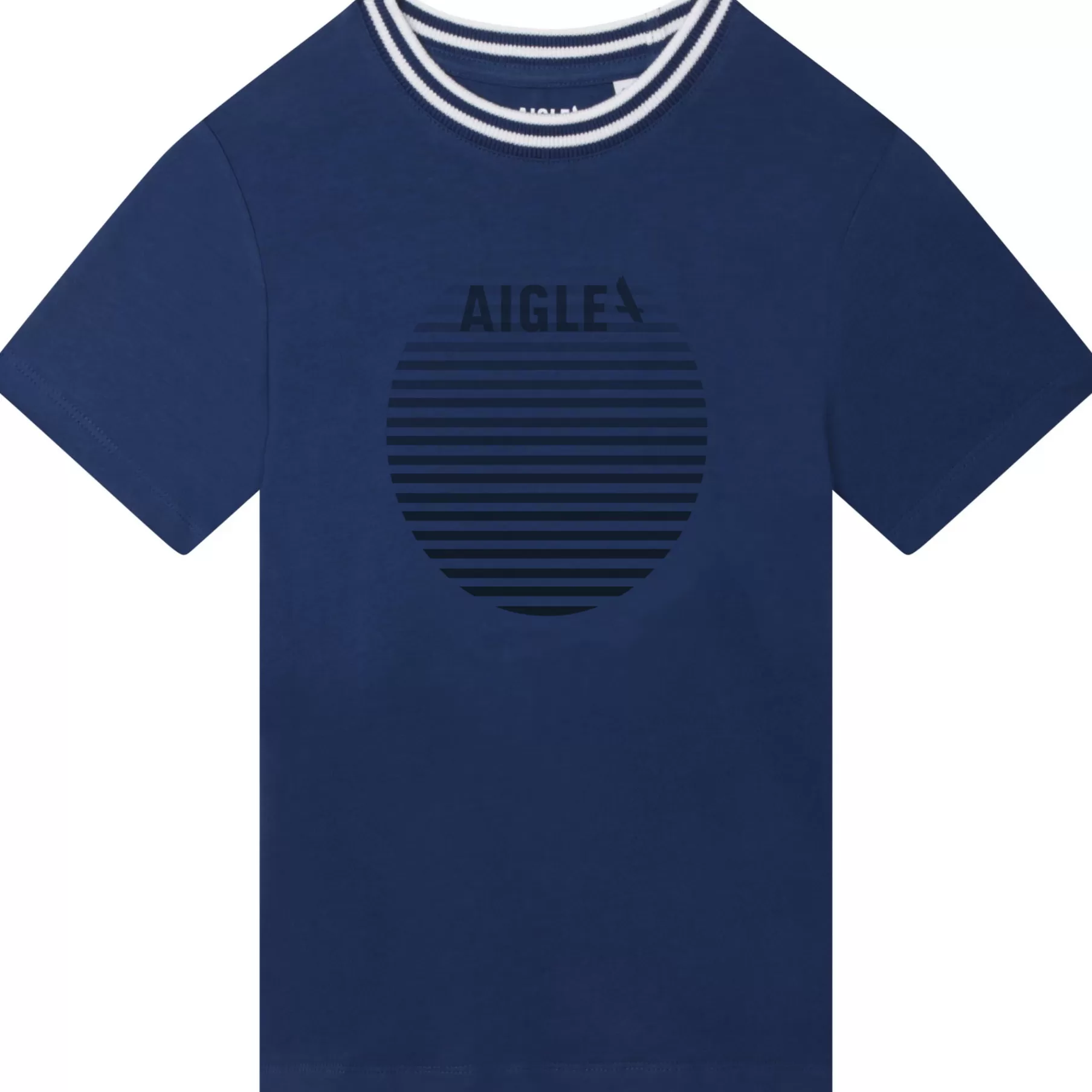Fille AIGLE T-Shirt Imprime Avec Col Raye