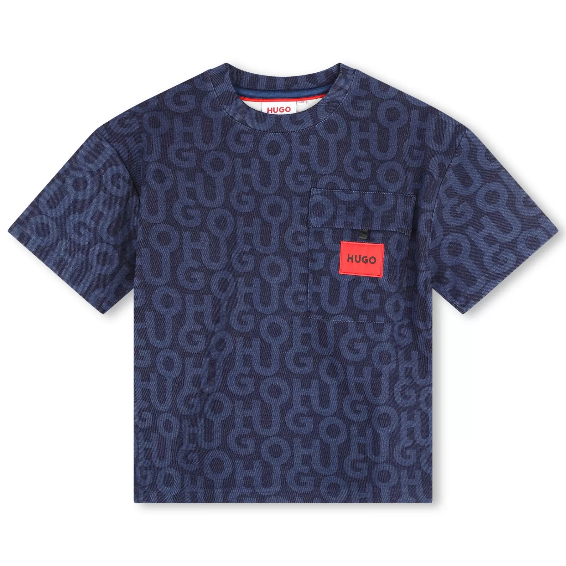 Garçon HUGO T-Shirt Imprime Poche Poitrine