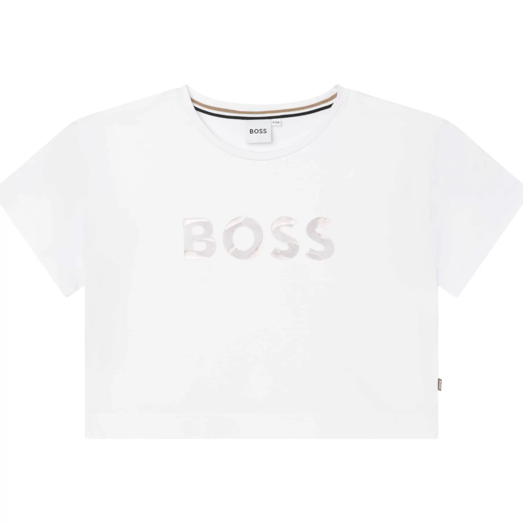 Fille BOSS T-Shirt Manches Courtes Coton